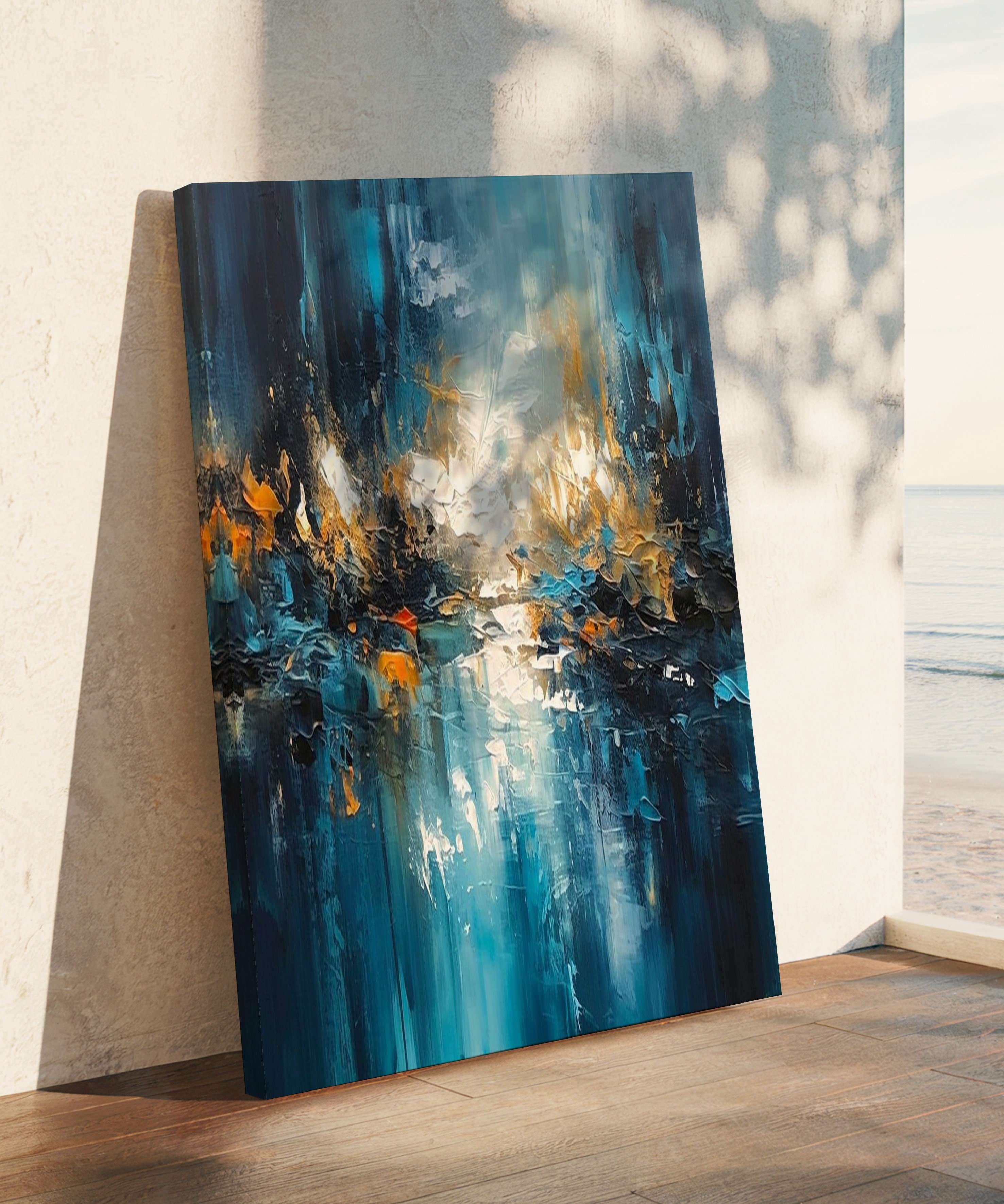 Işığın Kalbi | Yağlı Boya Dokulu Canvas Baskı