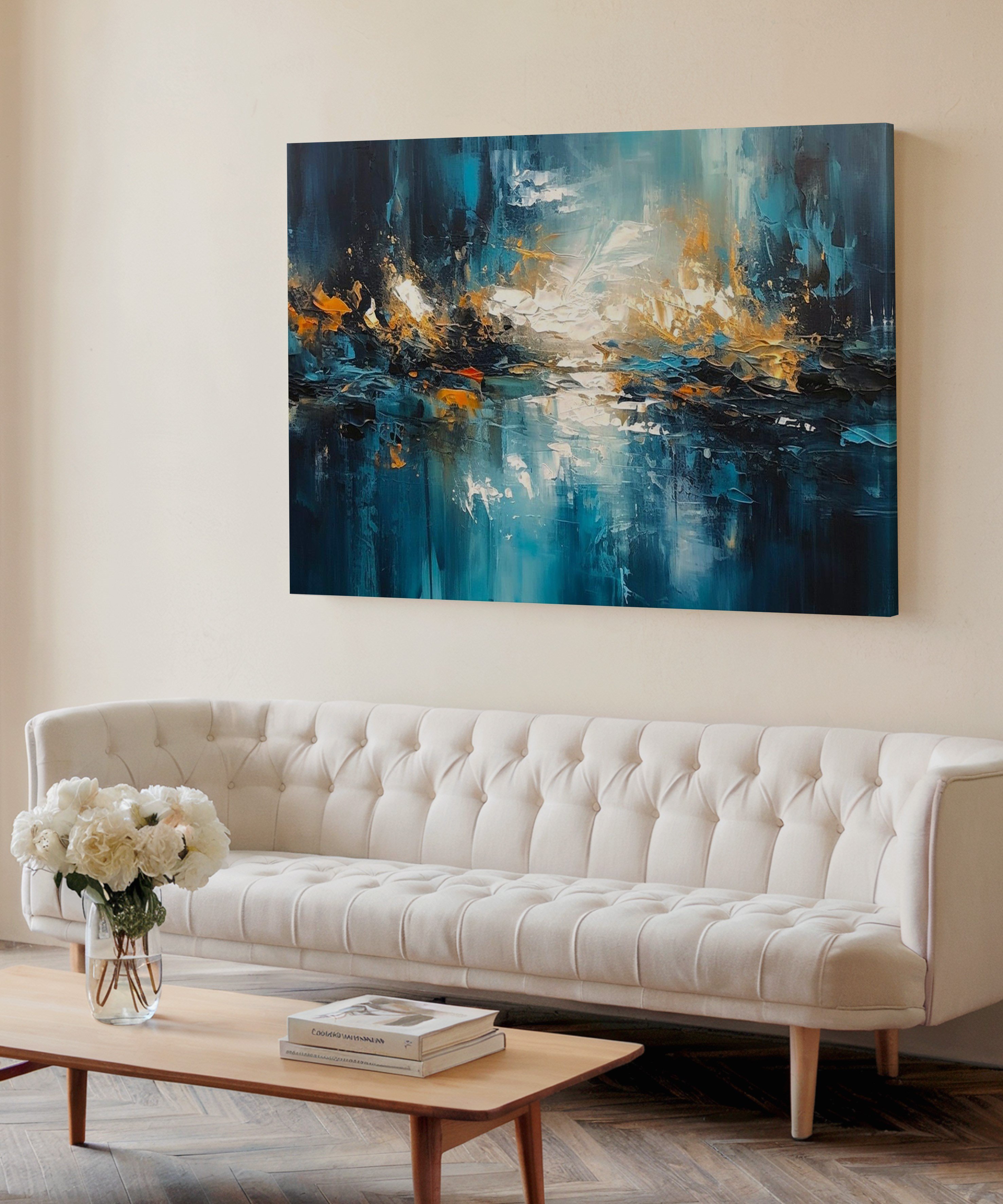 Işığın Kalbi | Yağlı Boya Dokulu Canvas Baskı