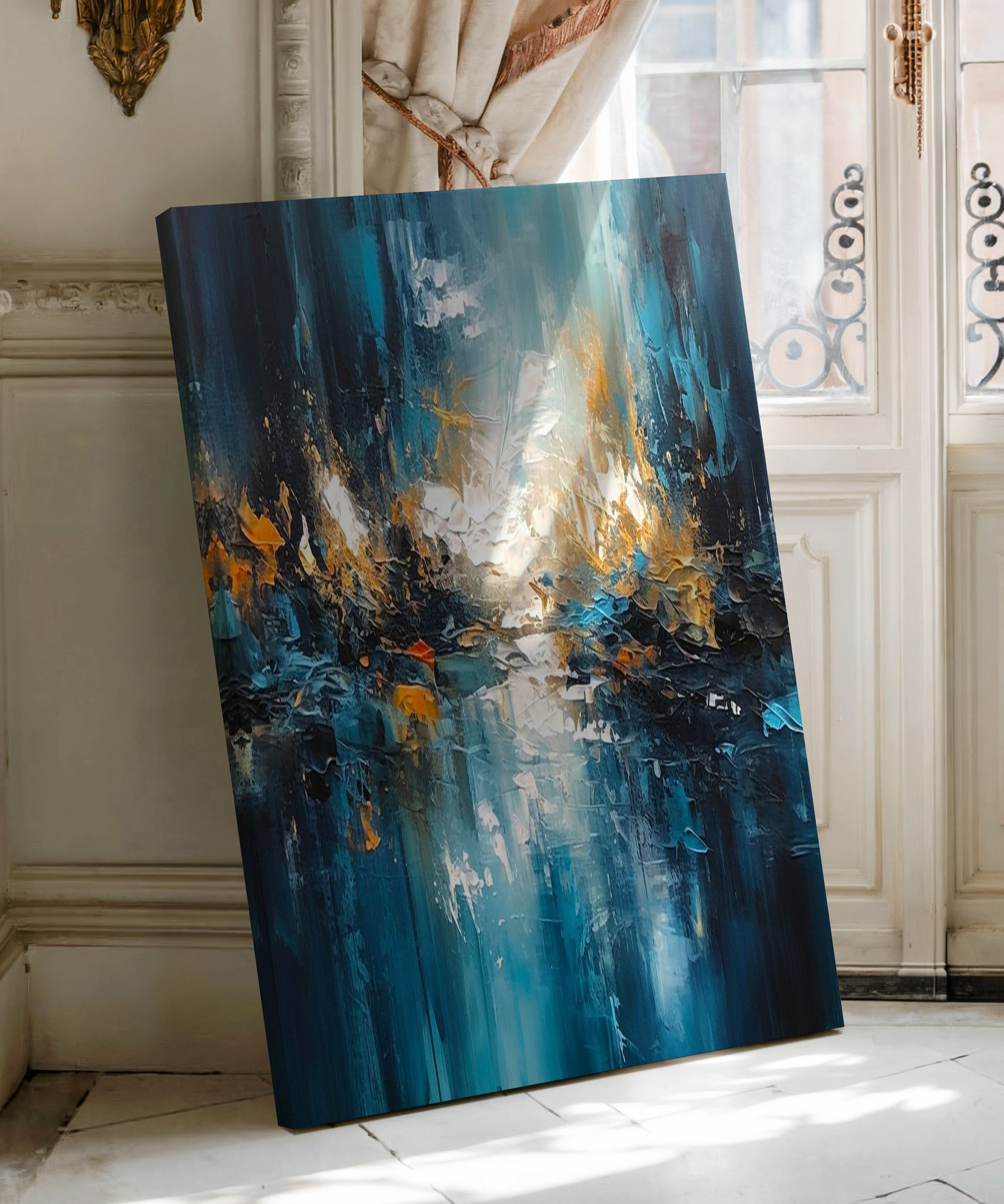 Işığın Kalbi | Yağlı Boya Dokulu Canvas Baskı