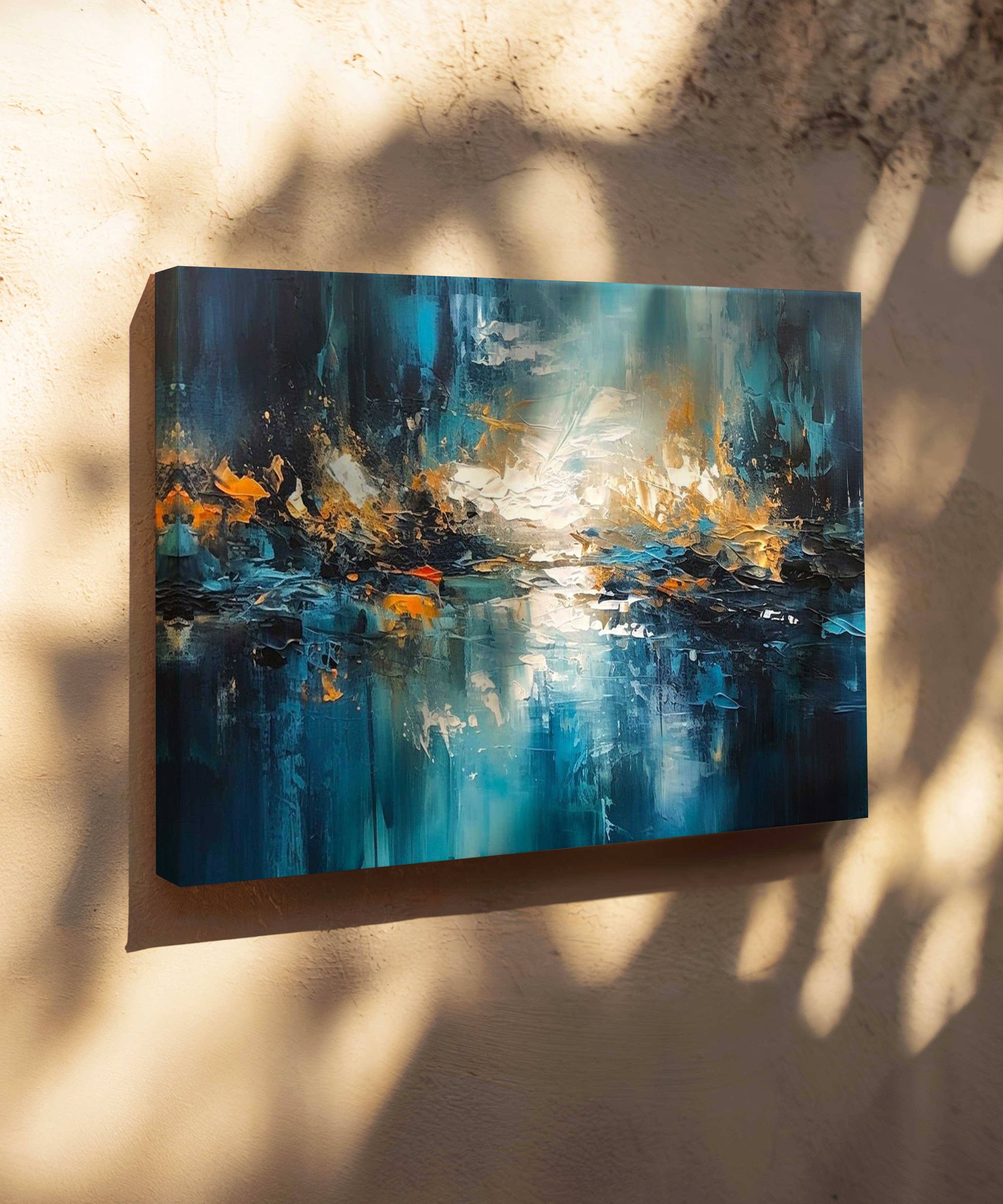 Işığın Kalbi | Yağlı Boya Dokulu Canvas Baskı