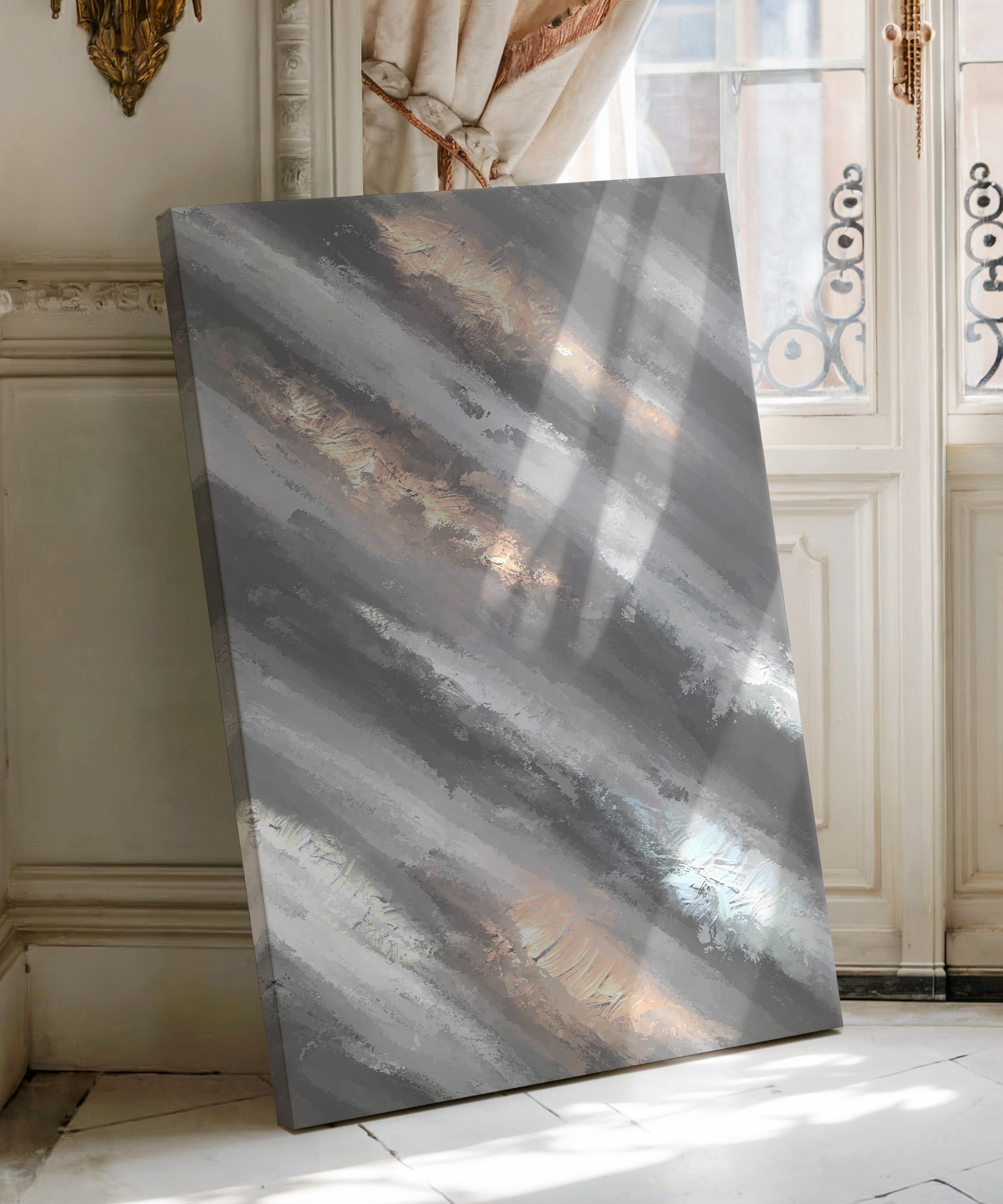 Işığın Kıyısı | Yağlı Boya Dokulu Canvas Baskı