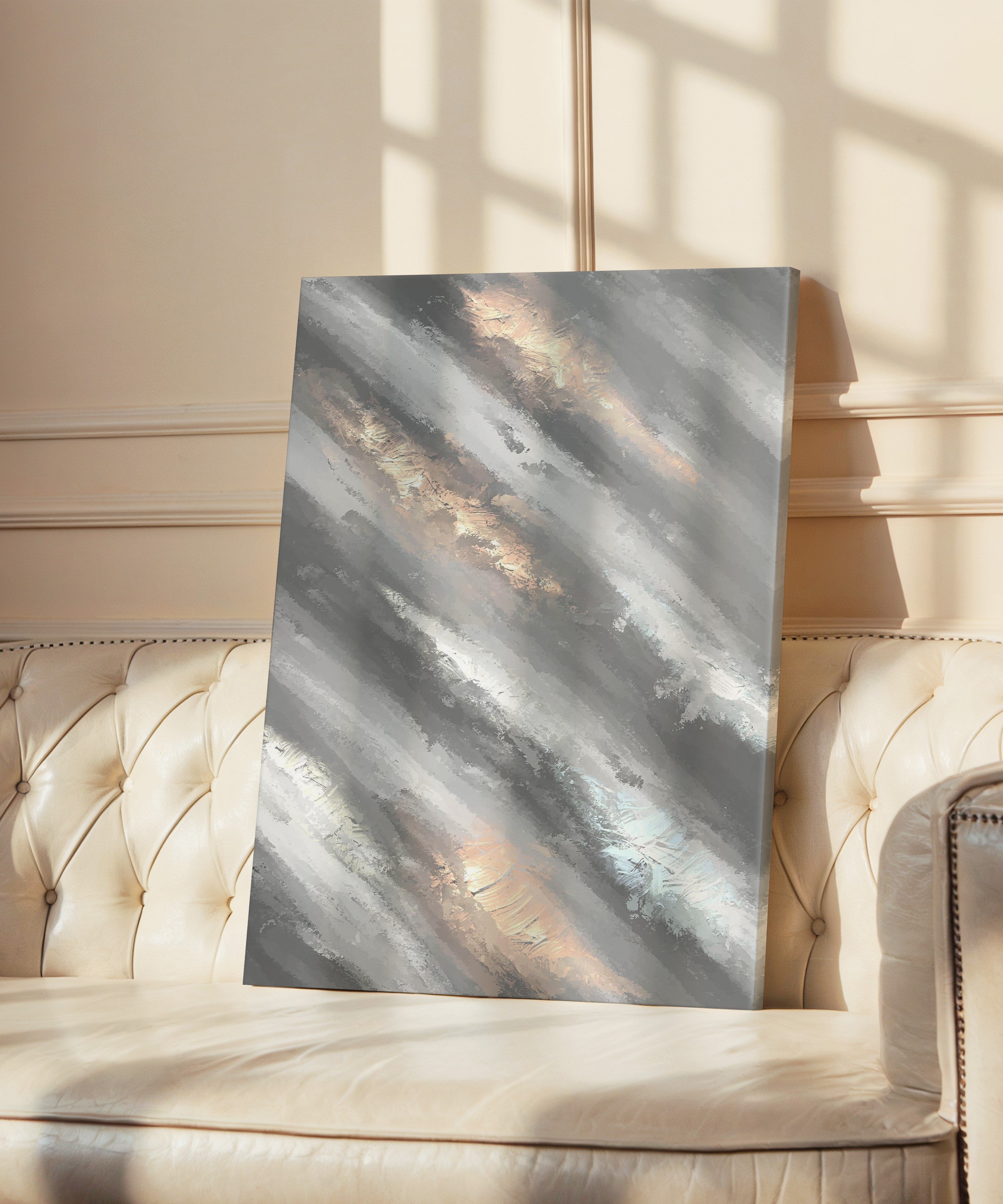 Işığın Kıyısı | Yağlı Boya Dokulu Canvas Baskı