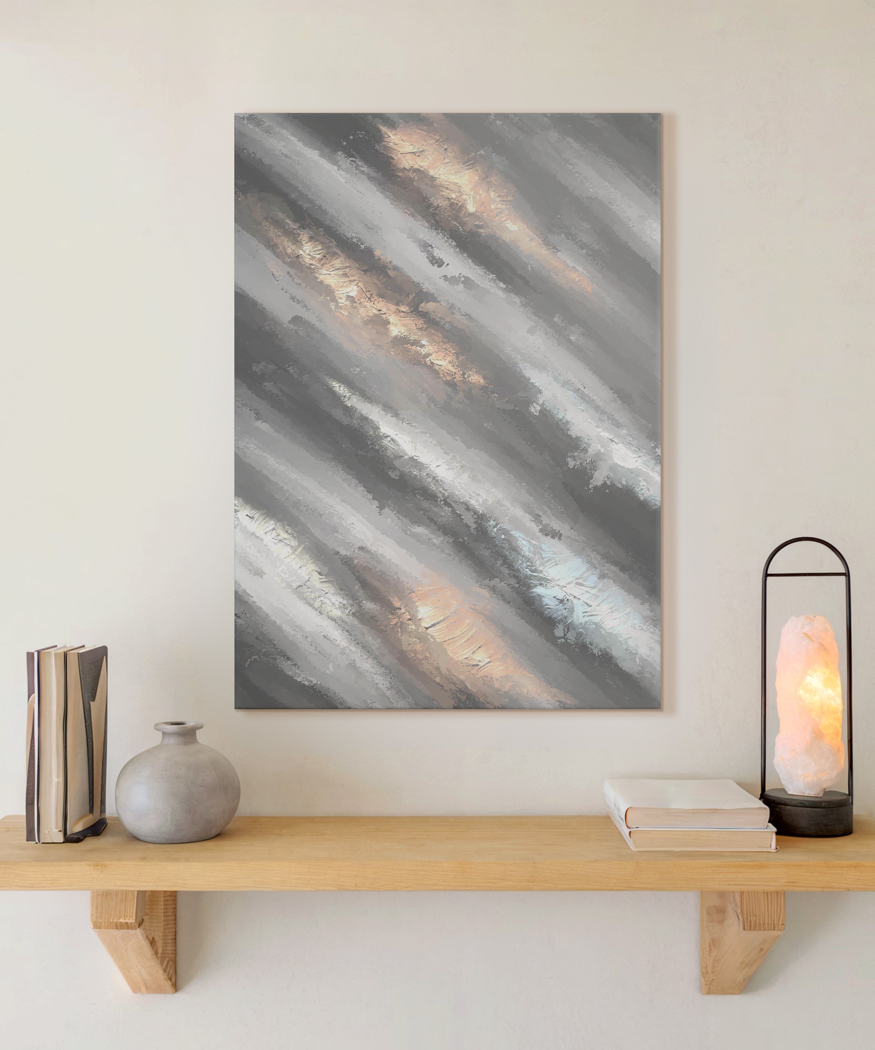 Işığın Kıyısı | Yağlı Boya Dokulu Canvas Baskı