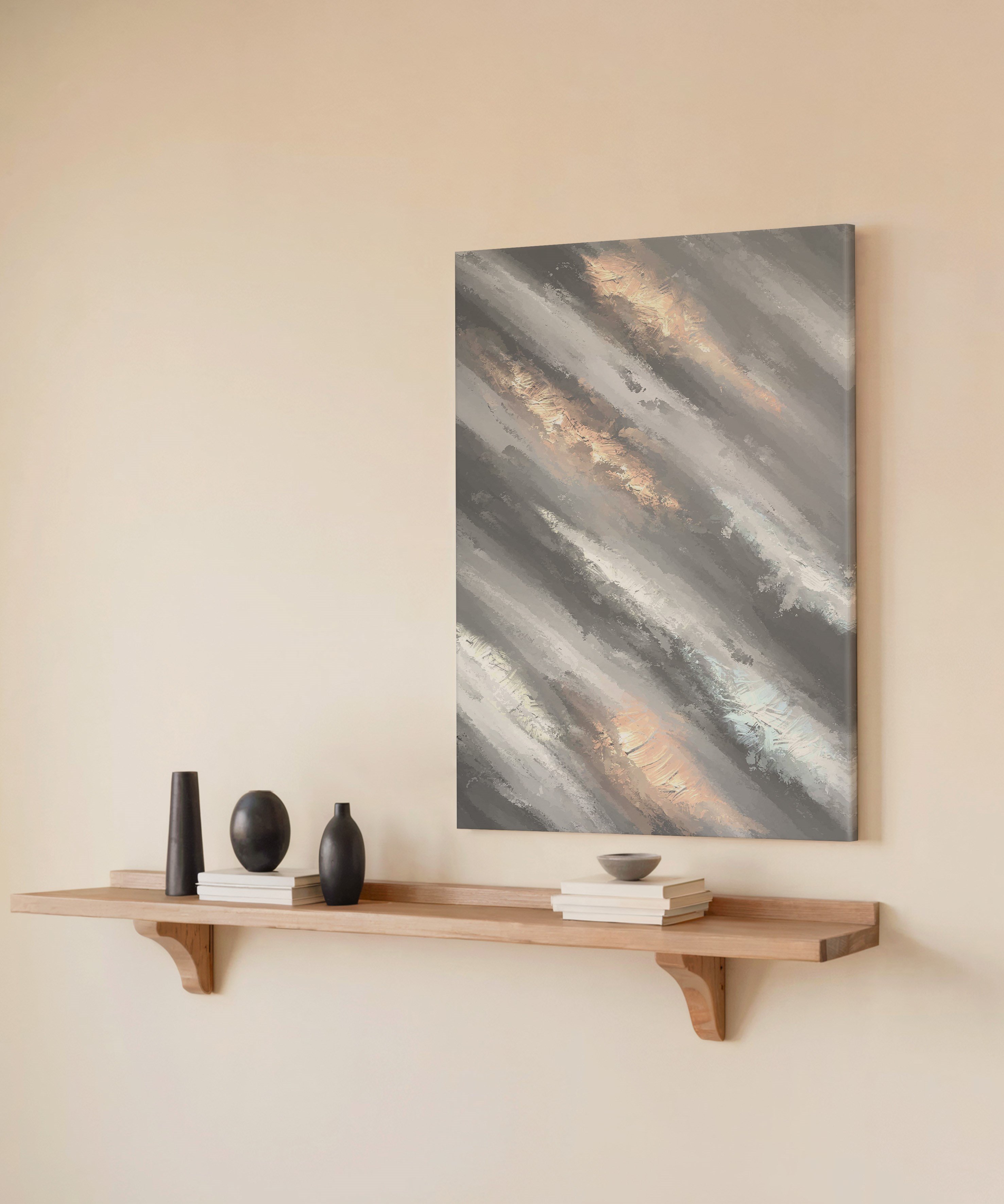 Işığın Kıyısı | Yağlı Boya Dokulu Canvas Baskı