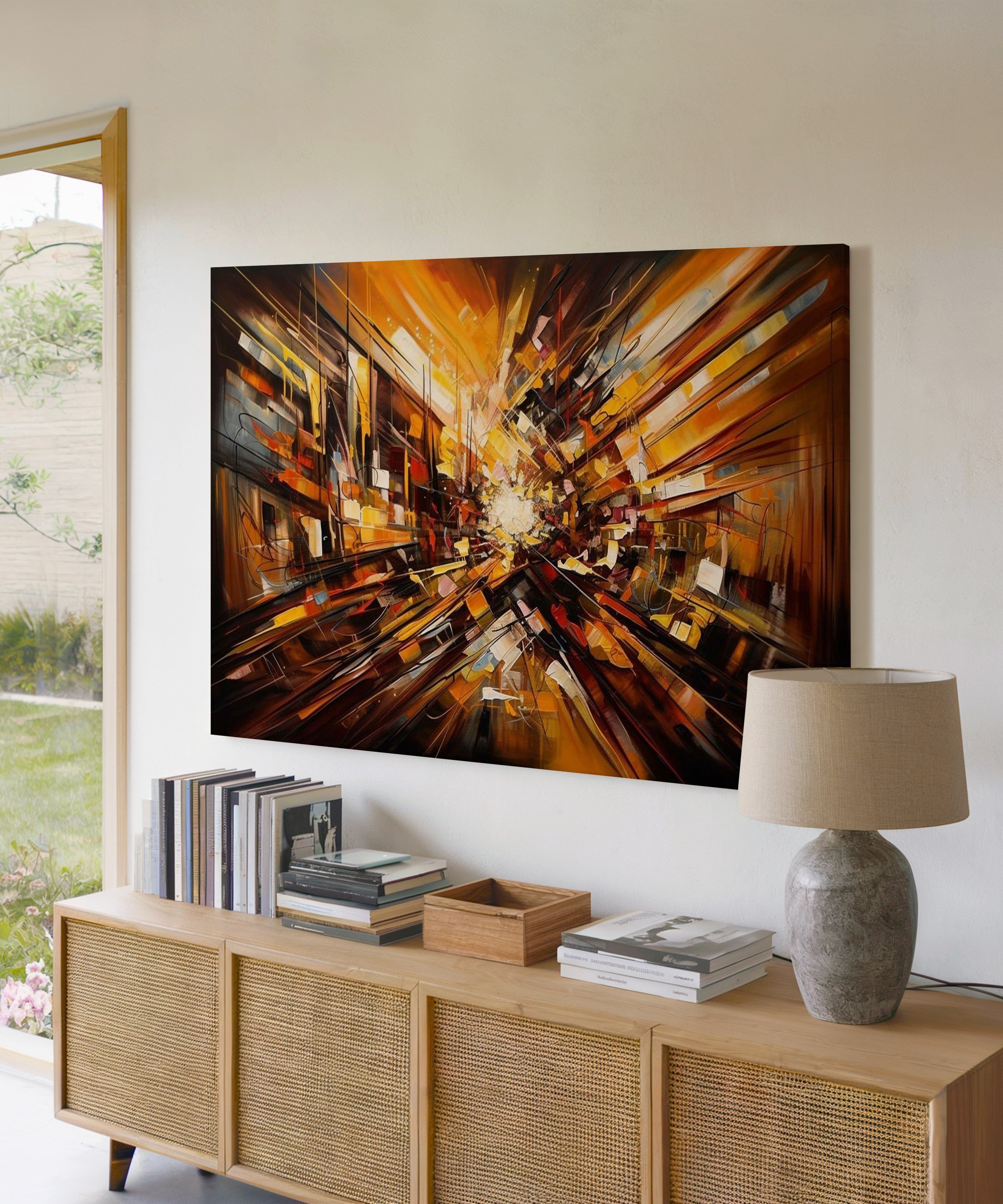 Işığın Merkezinde | Yağlı Boya Dokulu Canvas Baskı