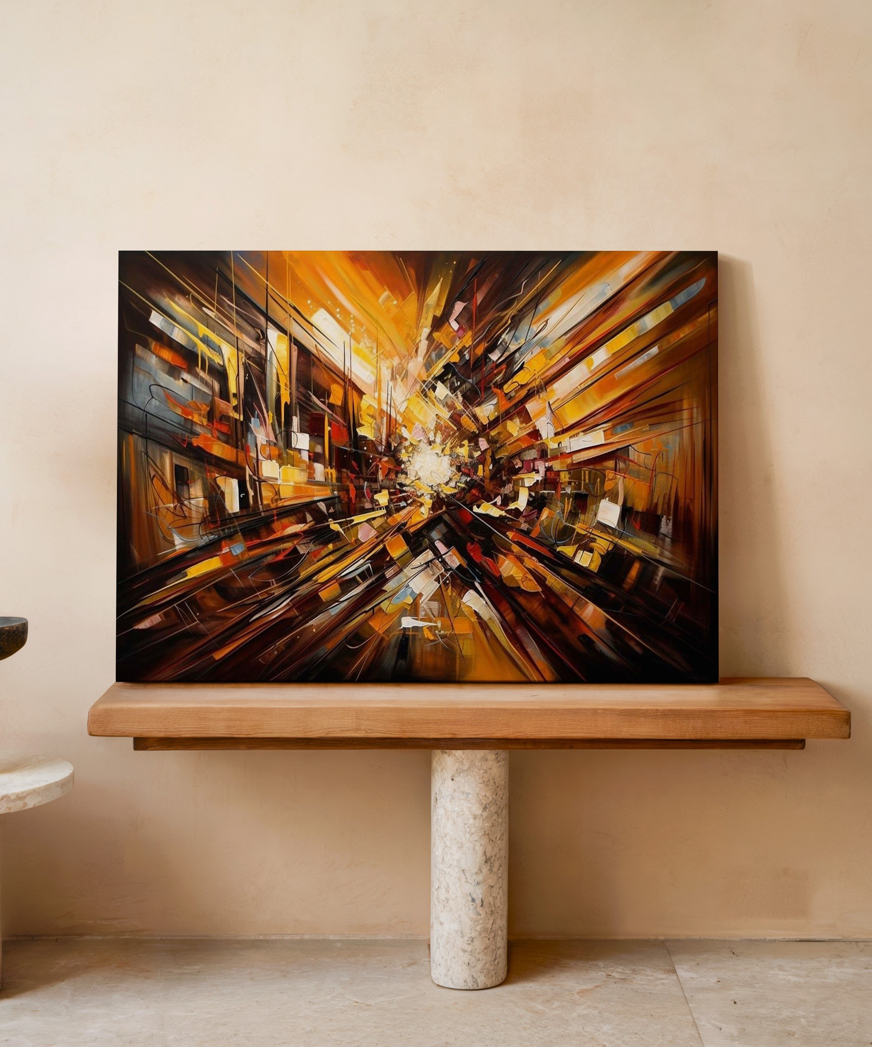 Işığın Merkezinde | Yağlı Boya Dokulu Canvas Baskı