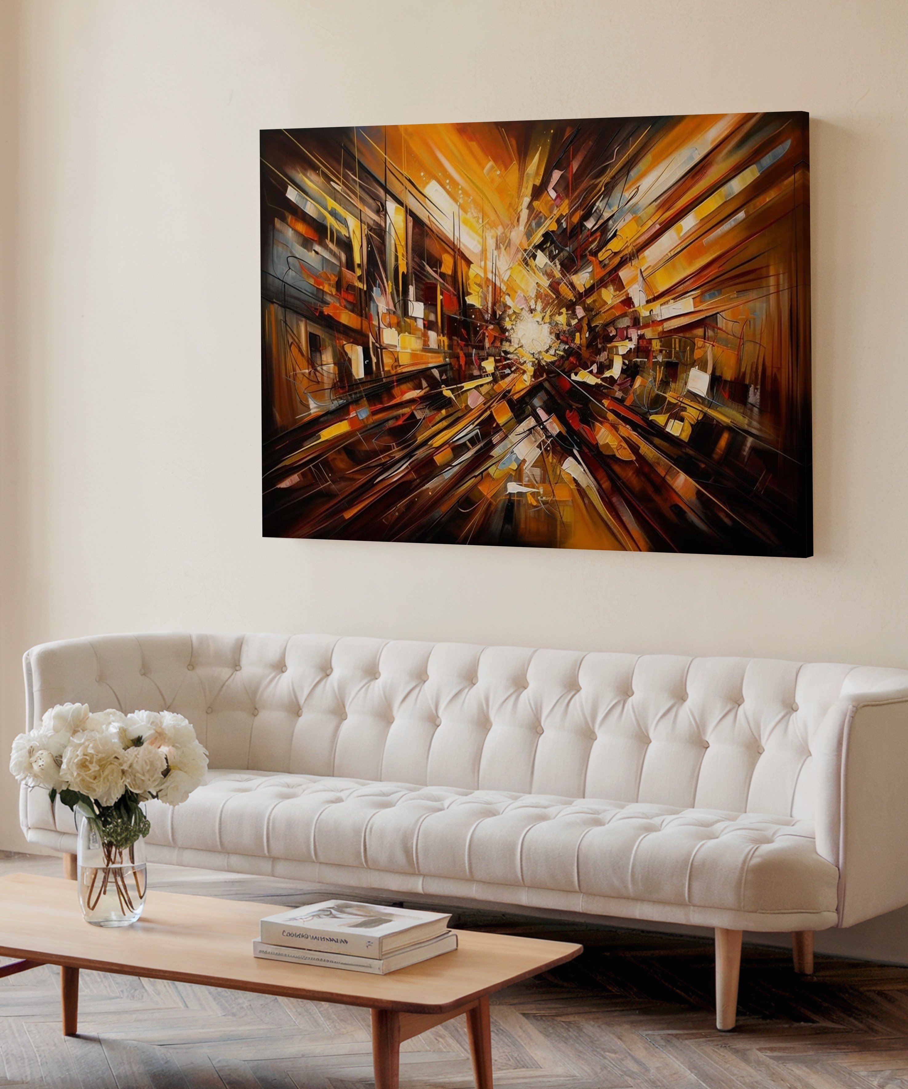 Işığın Merkezinde | Yağlı Boya Dokulu Canvas Baskı