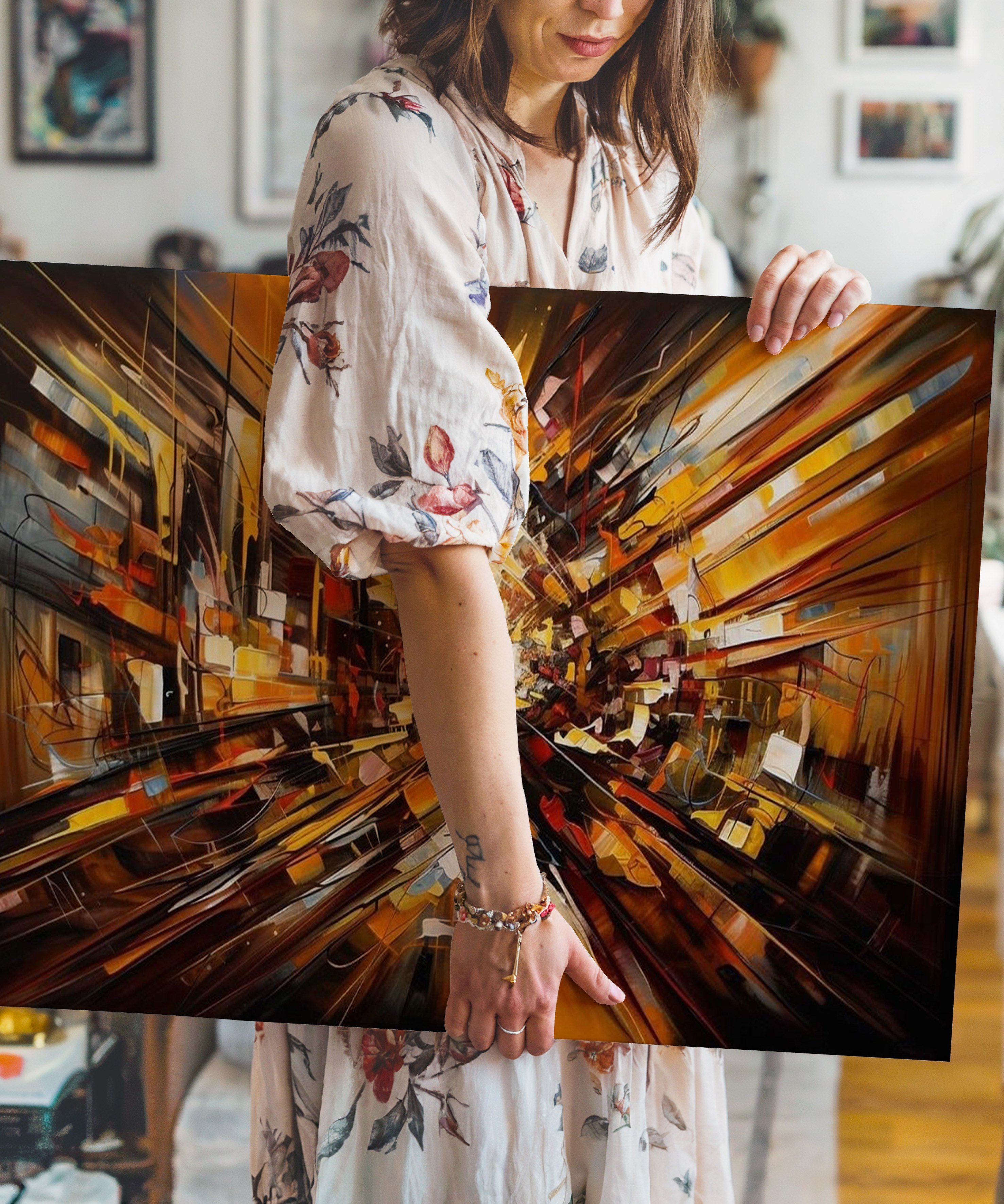 Işığın Merkezinde | Yağlı Boya Dokulu Canvas Baskı