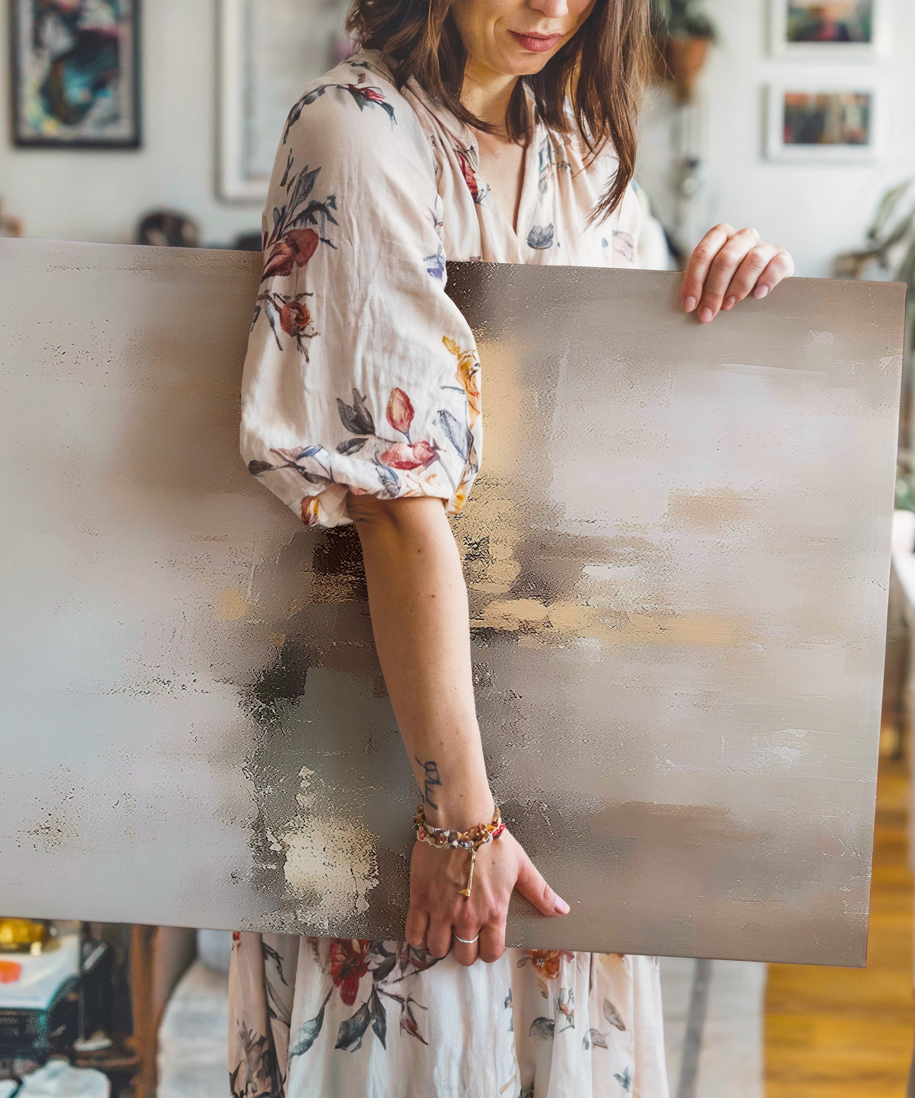 Işığın Soluğu | Yağlı Boya Dokulu Canvas Baskı