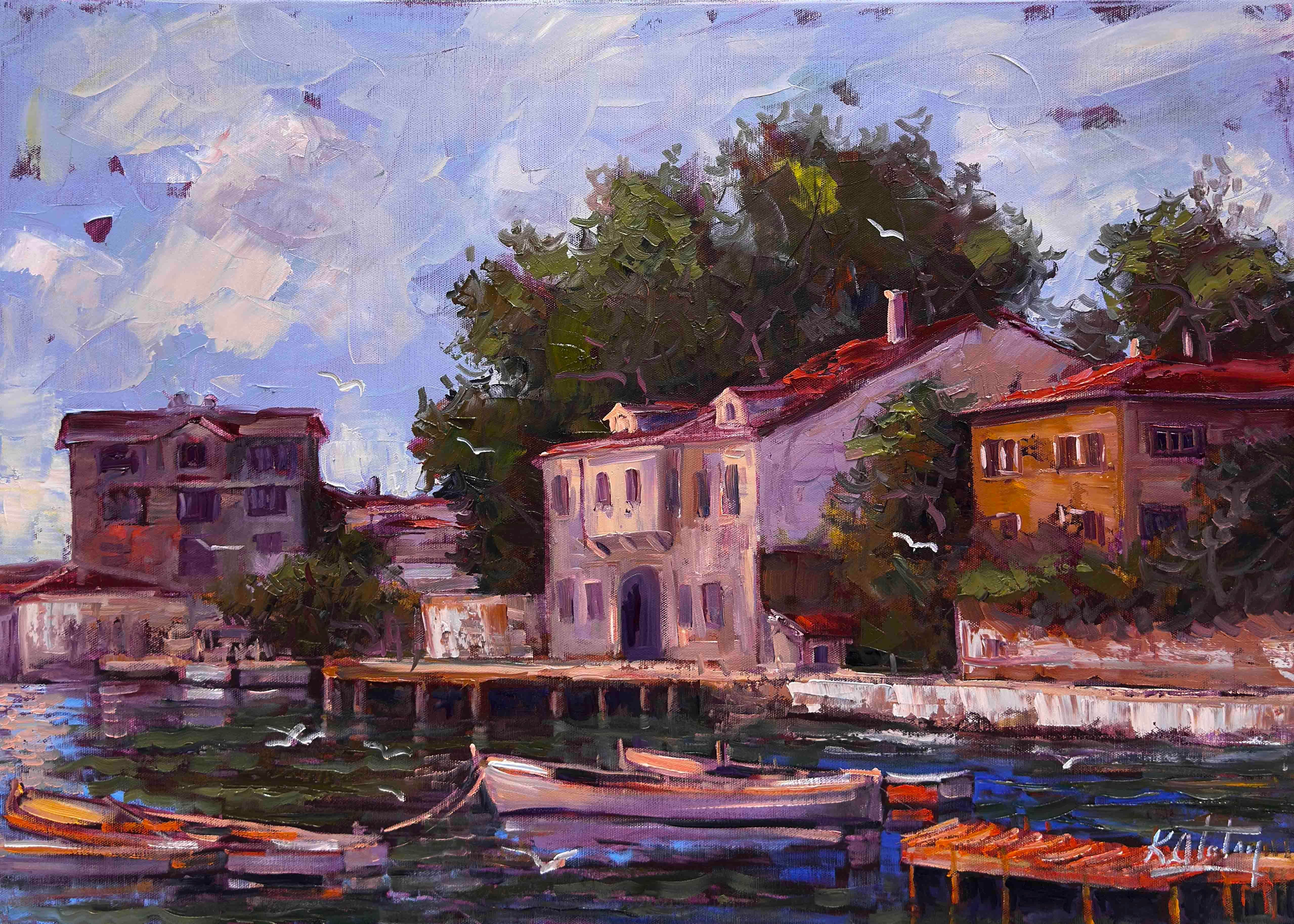 İskeledeki Sandallar | Yağlı Boya Tablo