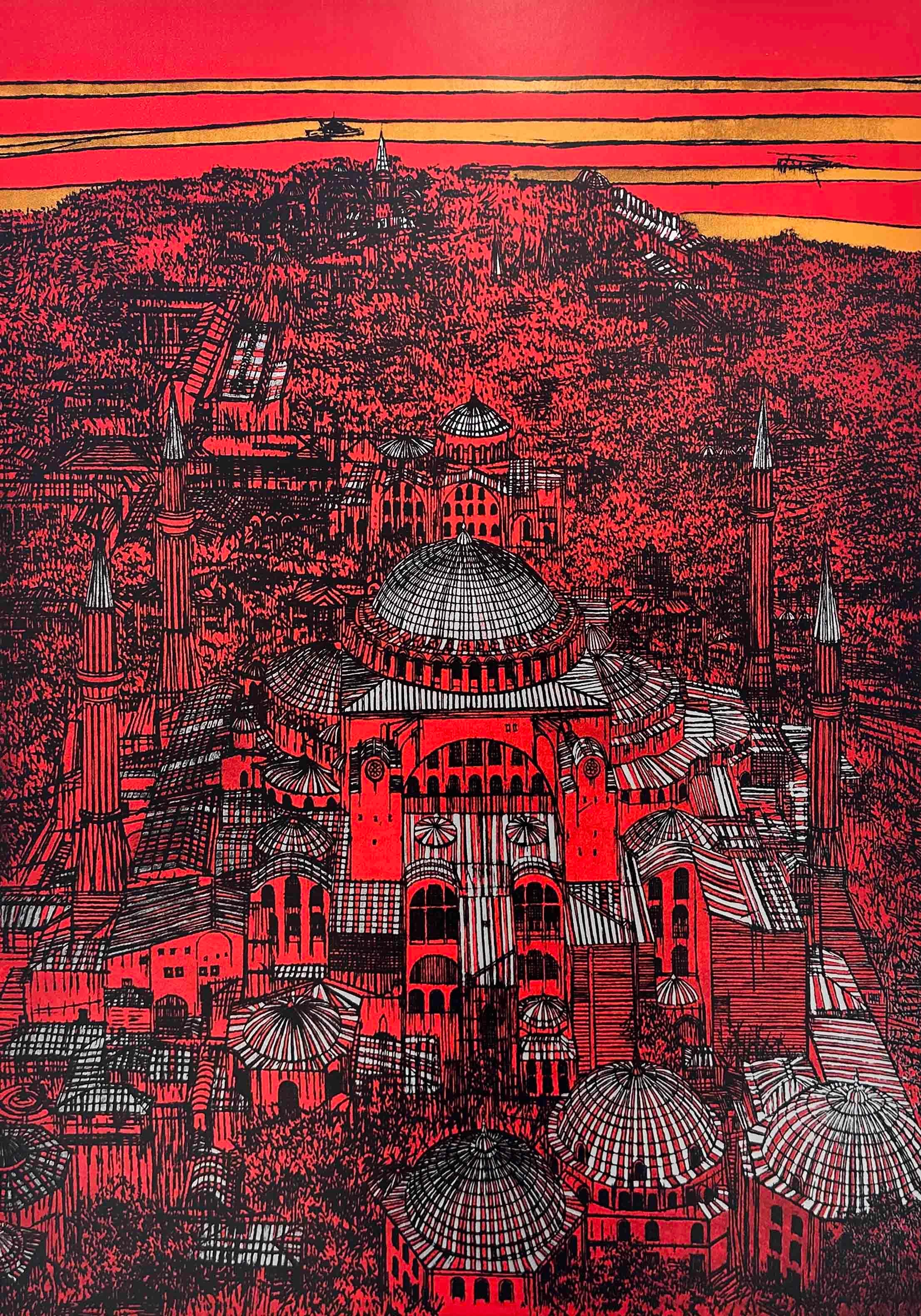 İstanbul, Ayasofya (c) 7/25 | DEVRİM ERBİL SERİGRAFİ BASKI