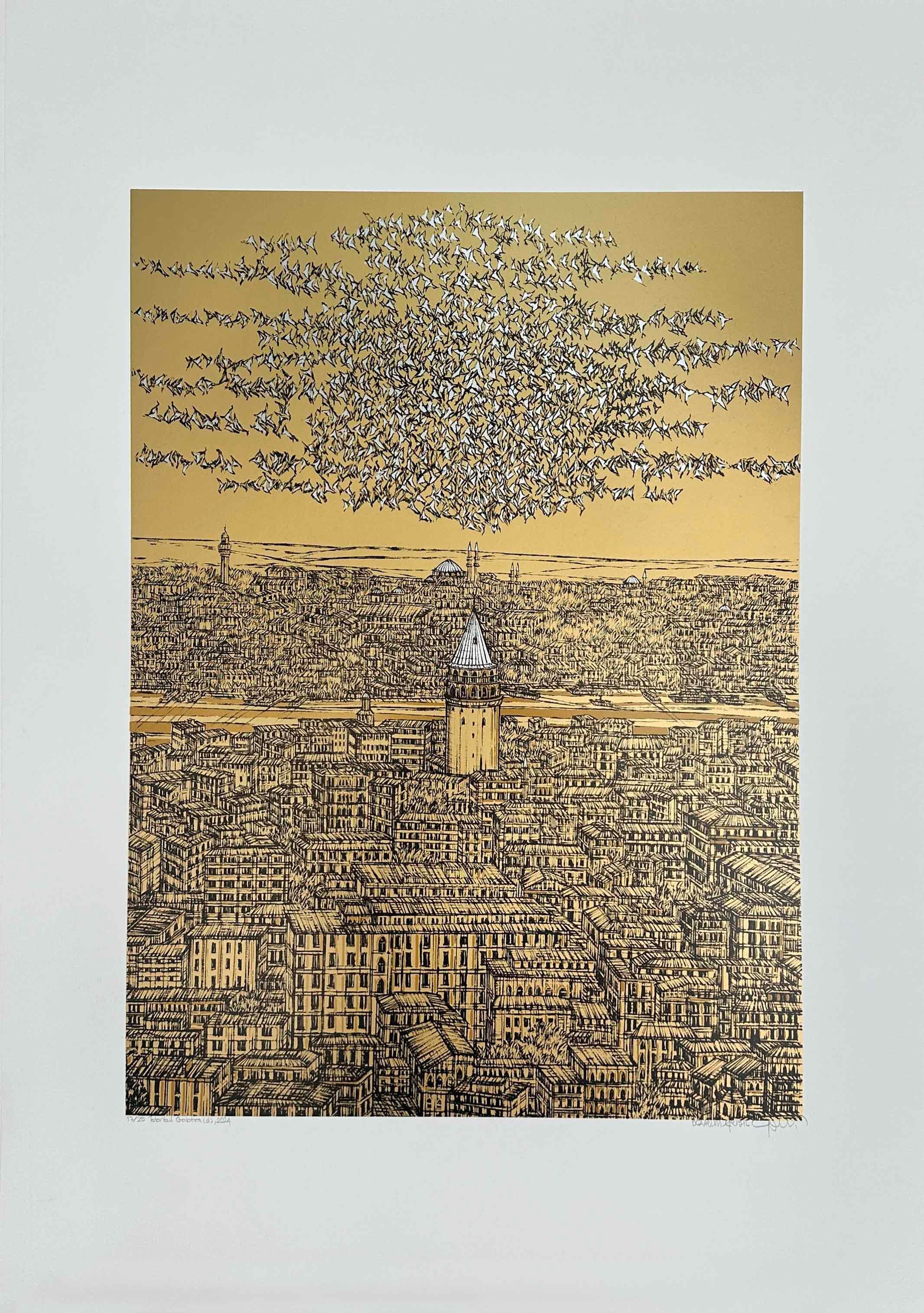 İstanbul Galata (d) 17/25 | DEVRİM ERBİL SERİGRAFİ BASKI