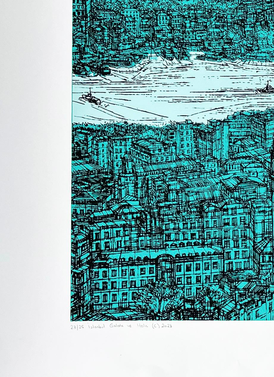 İSTANBUL GALATA VE HALİÇ 23/25  | SERİGRAFİ BASKI