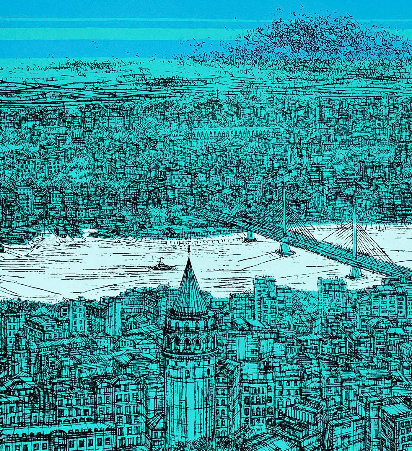 İSTANBUL GALATA VE HALİÇ 23/25  | SERİGRAFİ BASKI