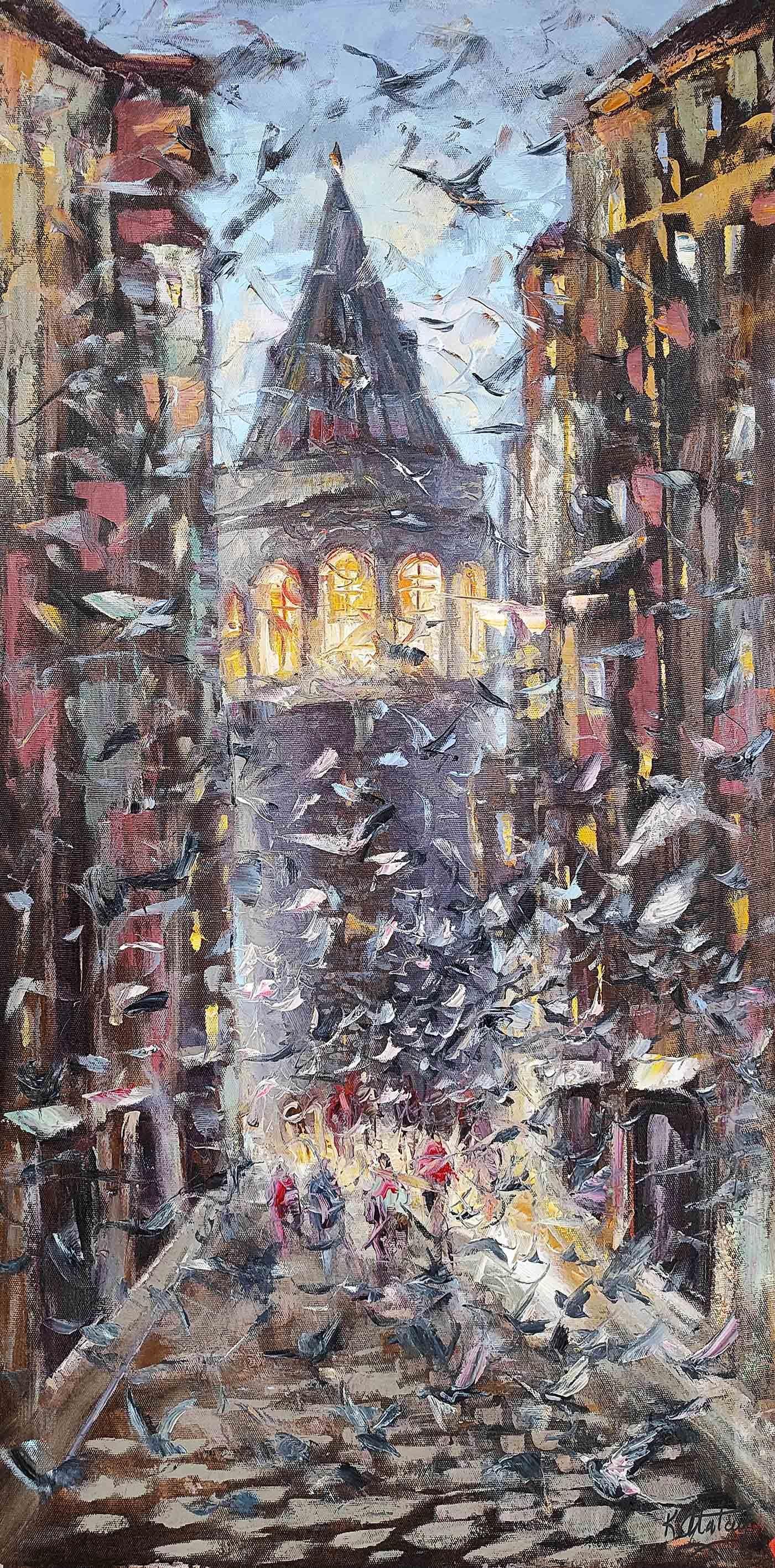 İstanbul Temalı Yağlı Boya Tablolarkozaart galeri | El yapımı orjinal yağlı boya tablo satış sitesi