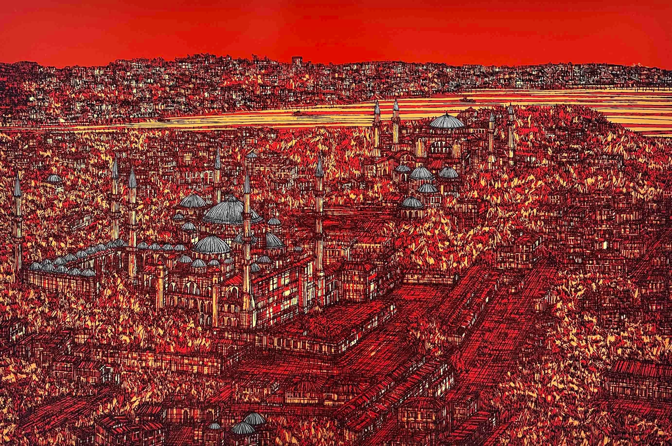İstanbul'da Sonbahar Esintisi (A) 9/25 | DEVRİM ERBİL SERİGRAFİ BASKI
