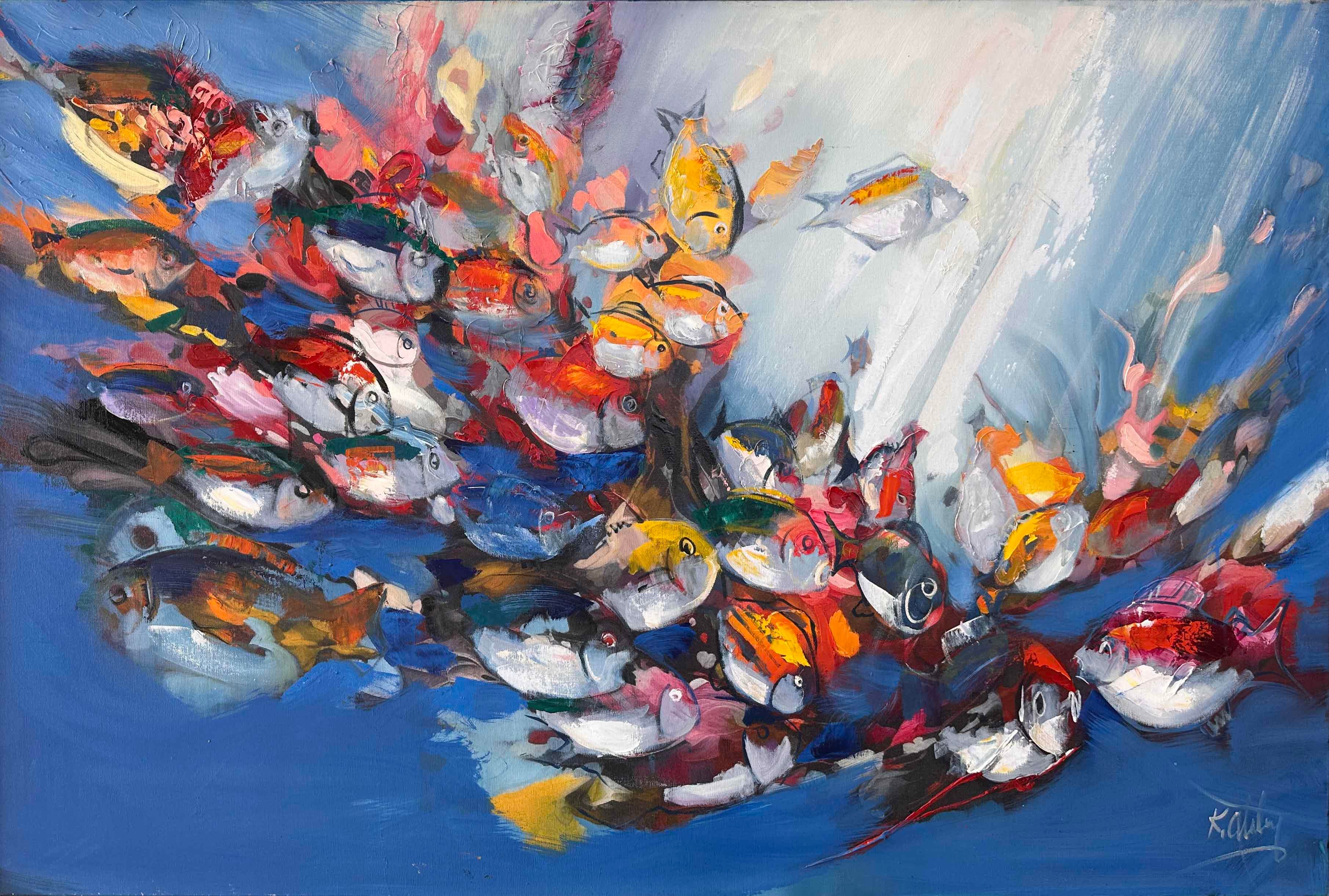 Japon Balıkları | Yağlı Boya Tablo