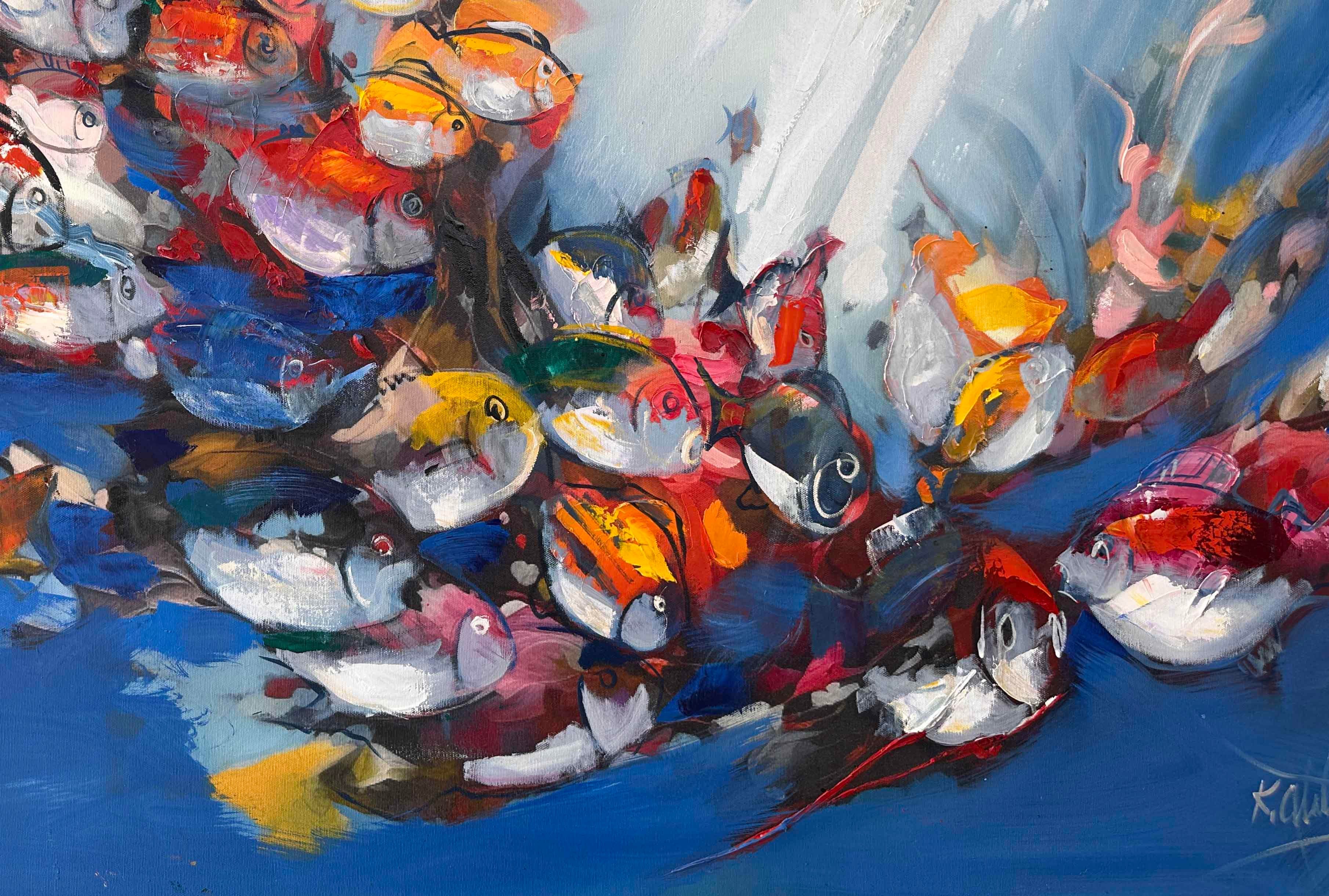 Japon Balıkları | Yağlı Boya Tablo