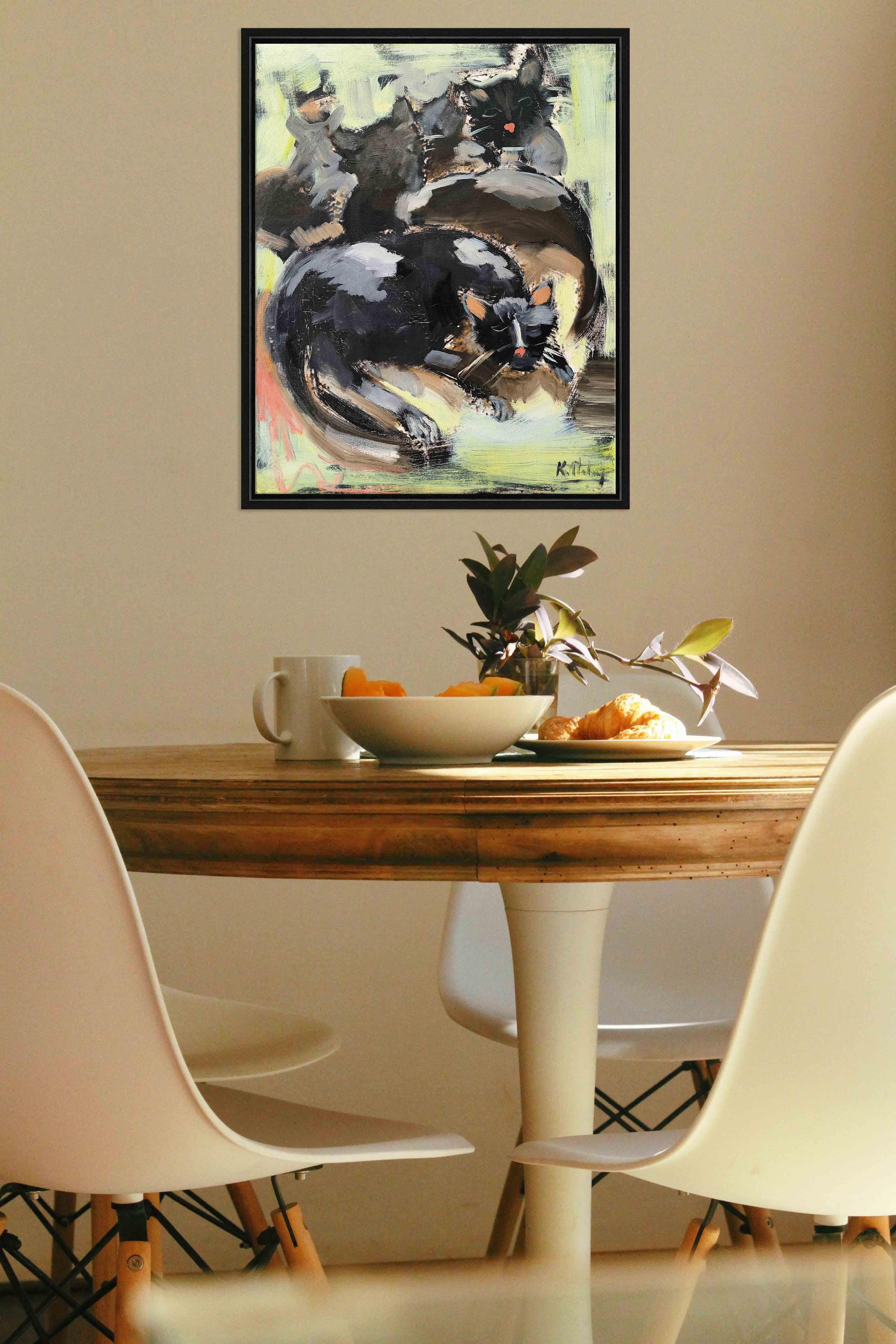 Kara Kediler | Yağlı Boya Tablo