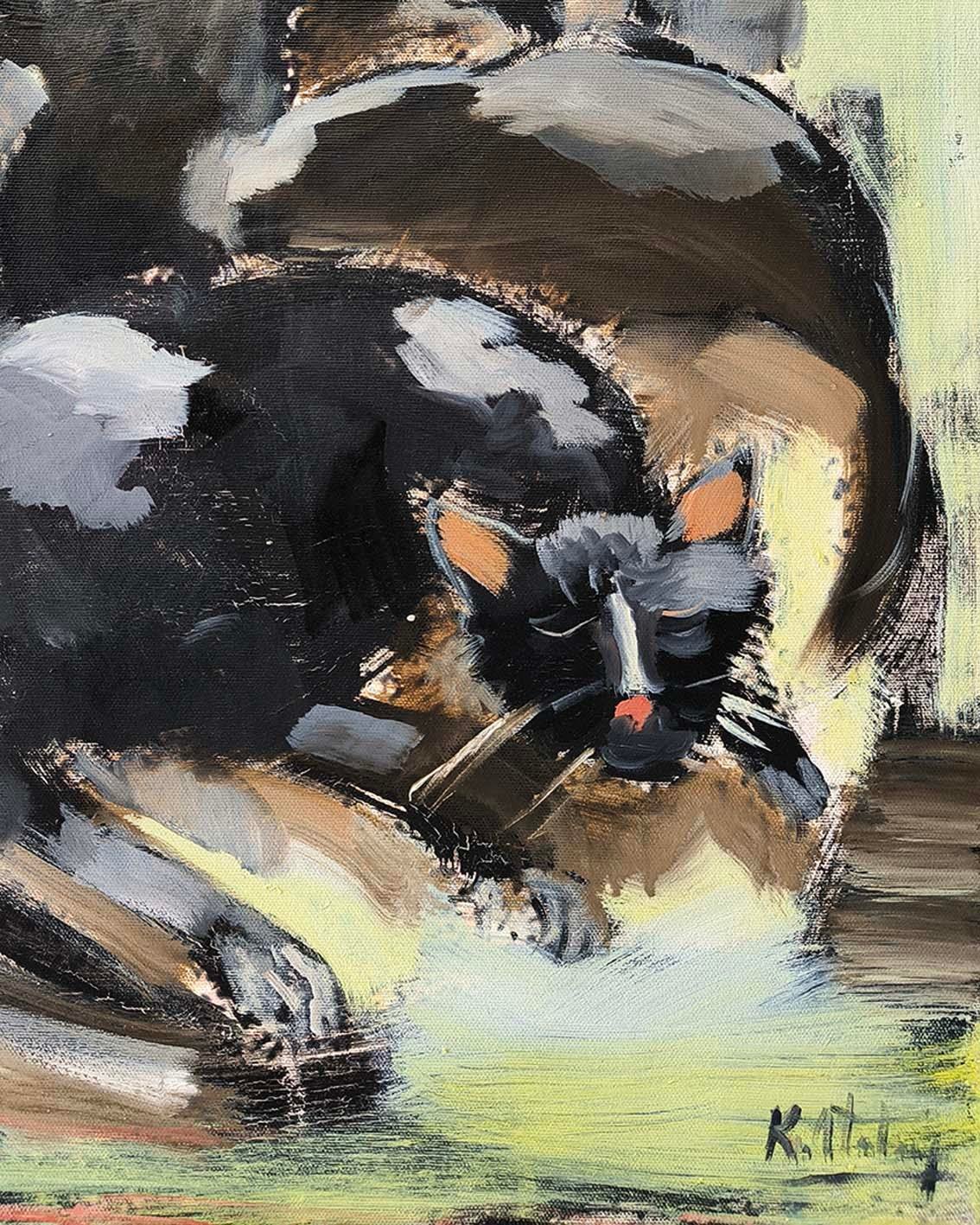 Kara Kediler | Yağlı Boya Tablo