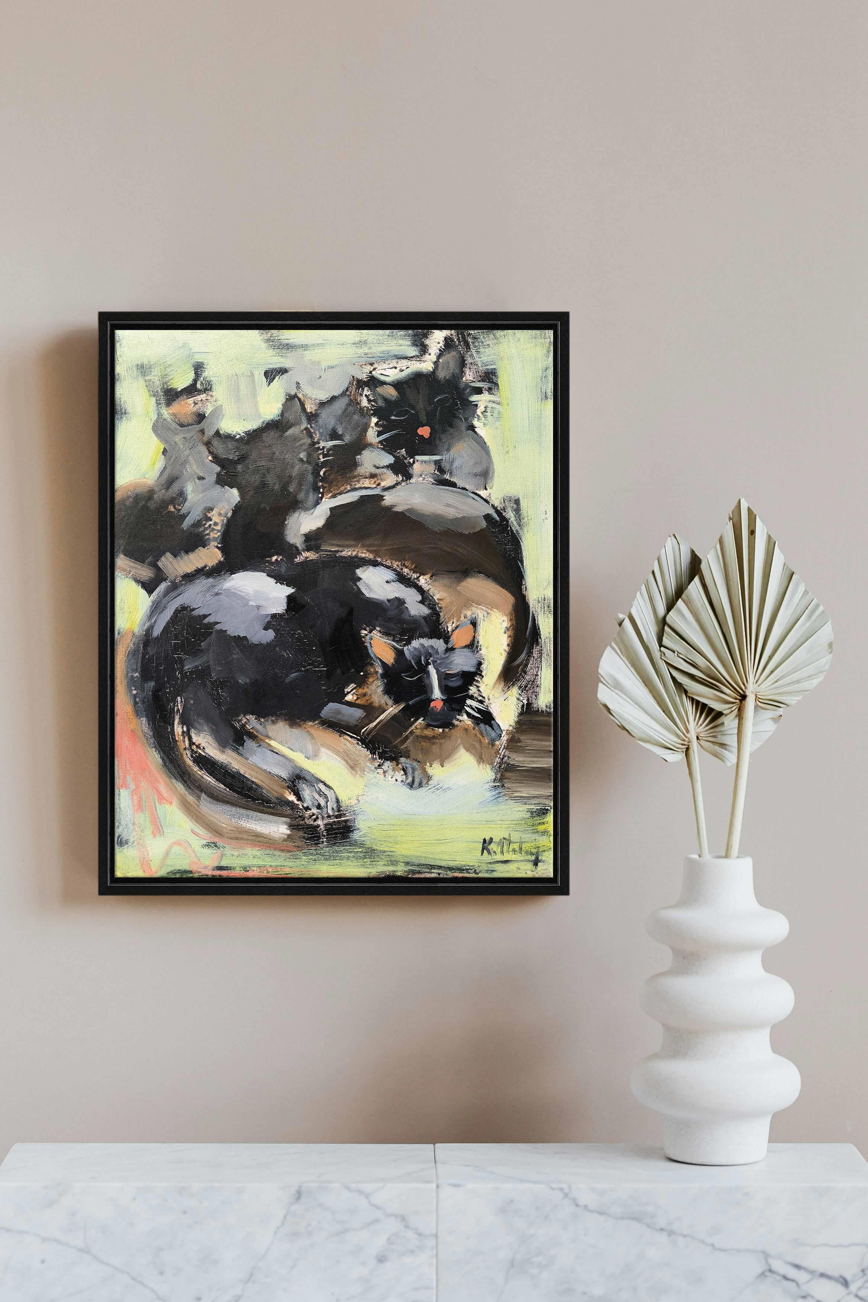 Kara Kediler | Yağlı Boya Tablo