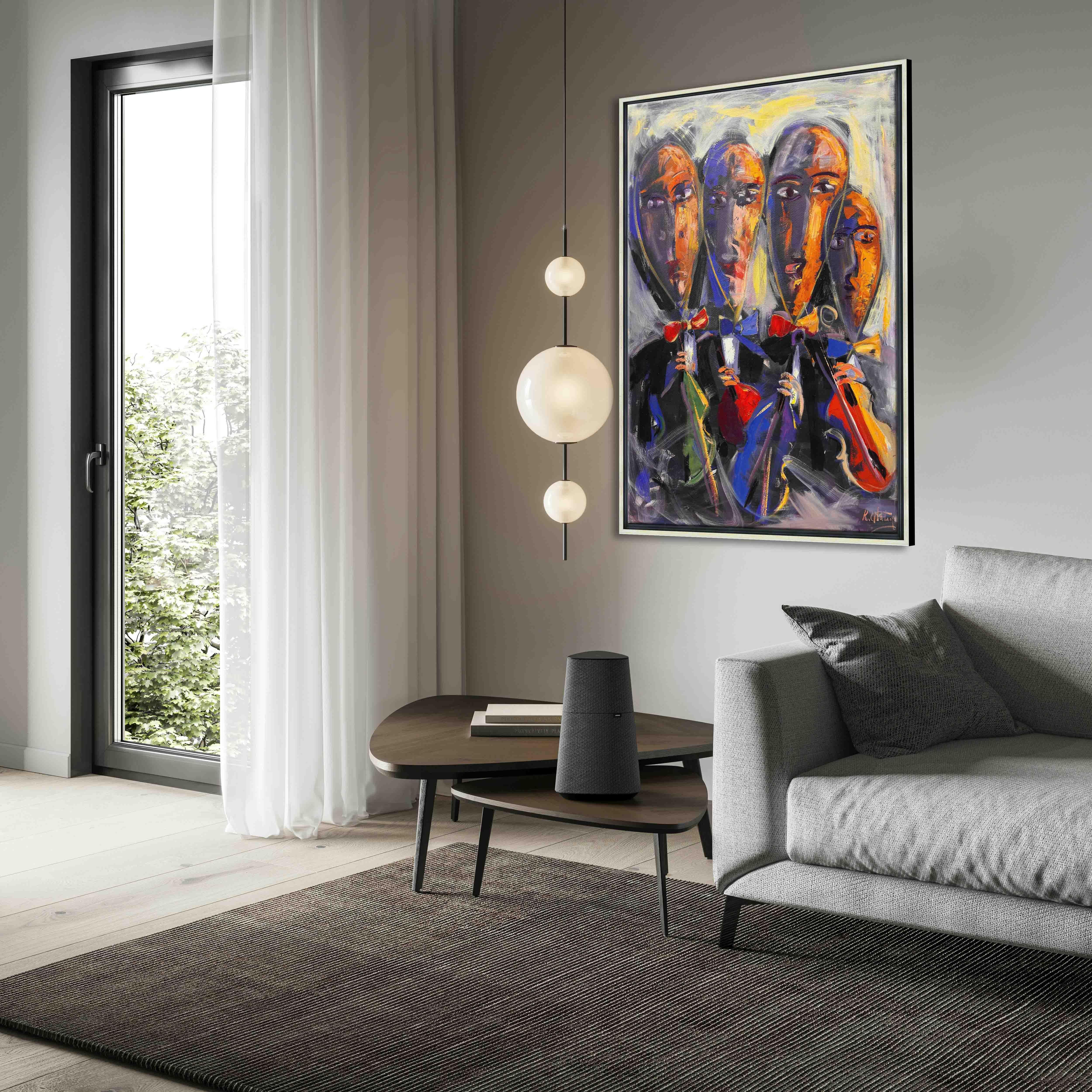 Keman Çalan Figürler | Yağlı Boya Tablo