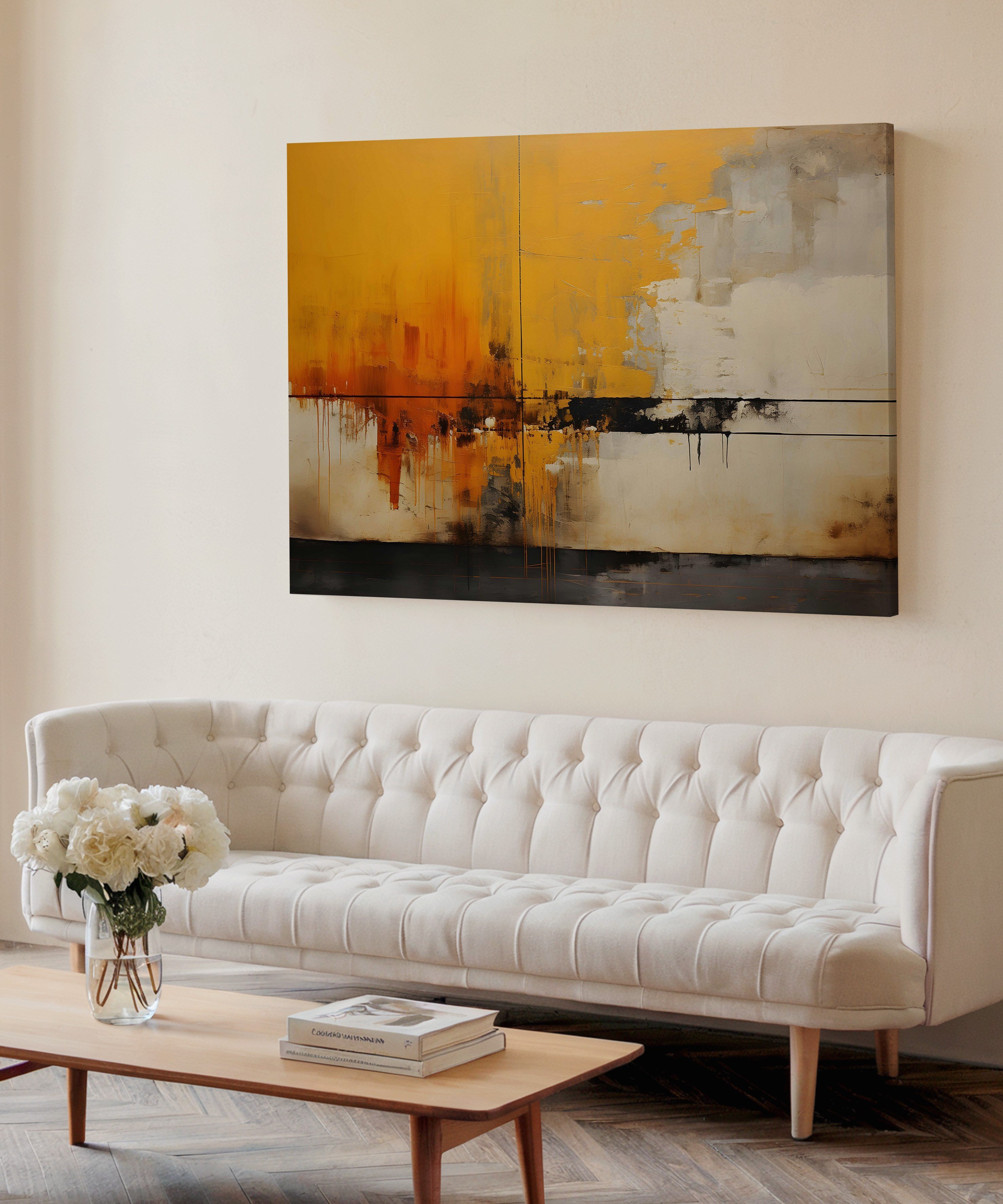 Kesişen Ufuklar | Yağlı Boya Dokulu Canvas Baskı