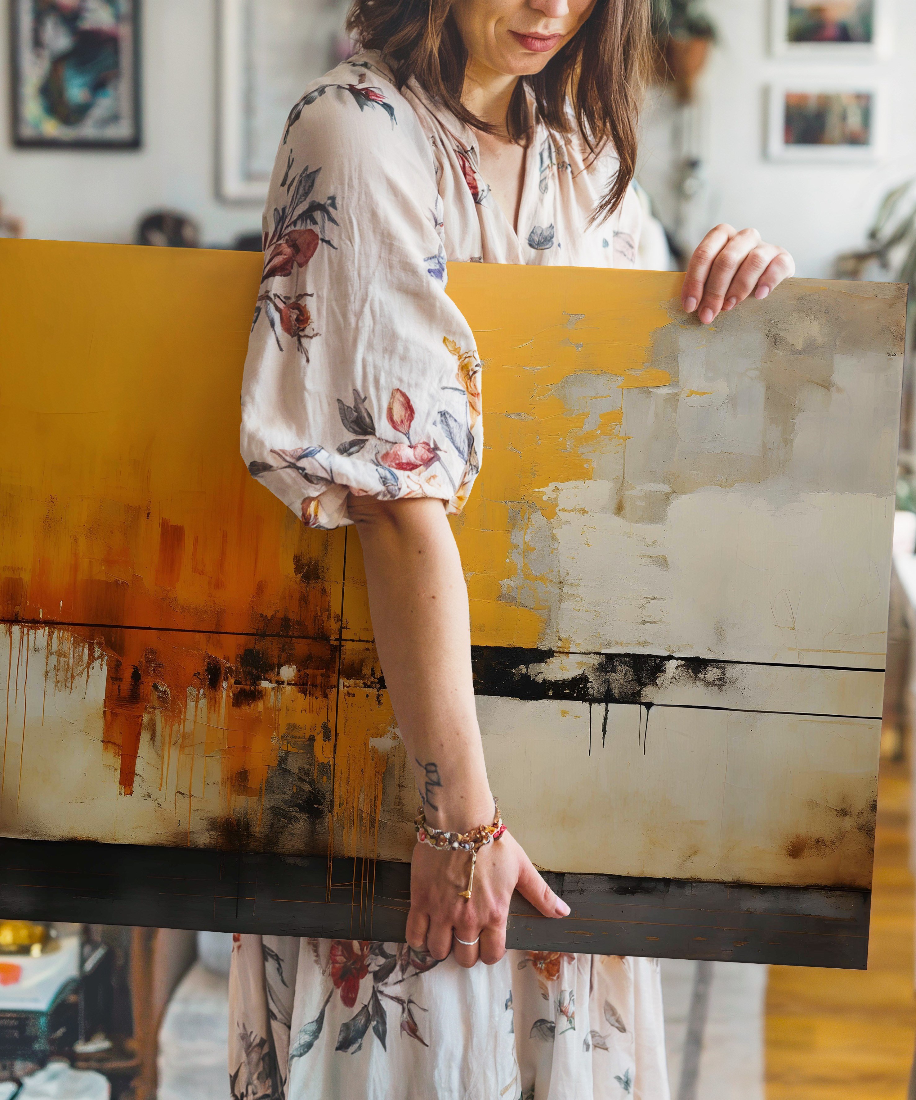 Kesişen Ufuklar | Yağlı Boya Dokulu Canvas Baskı