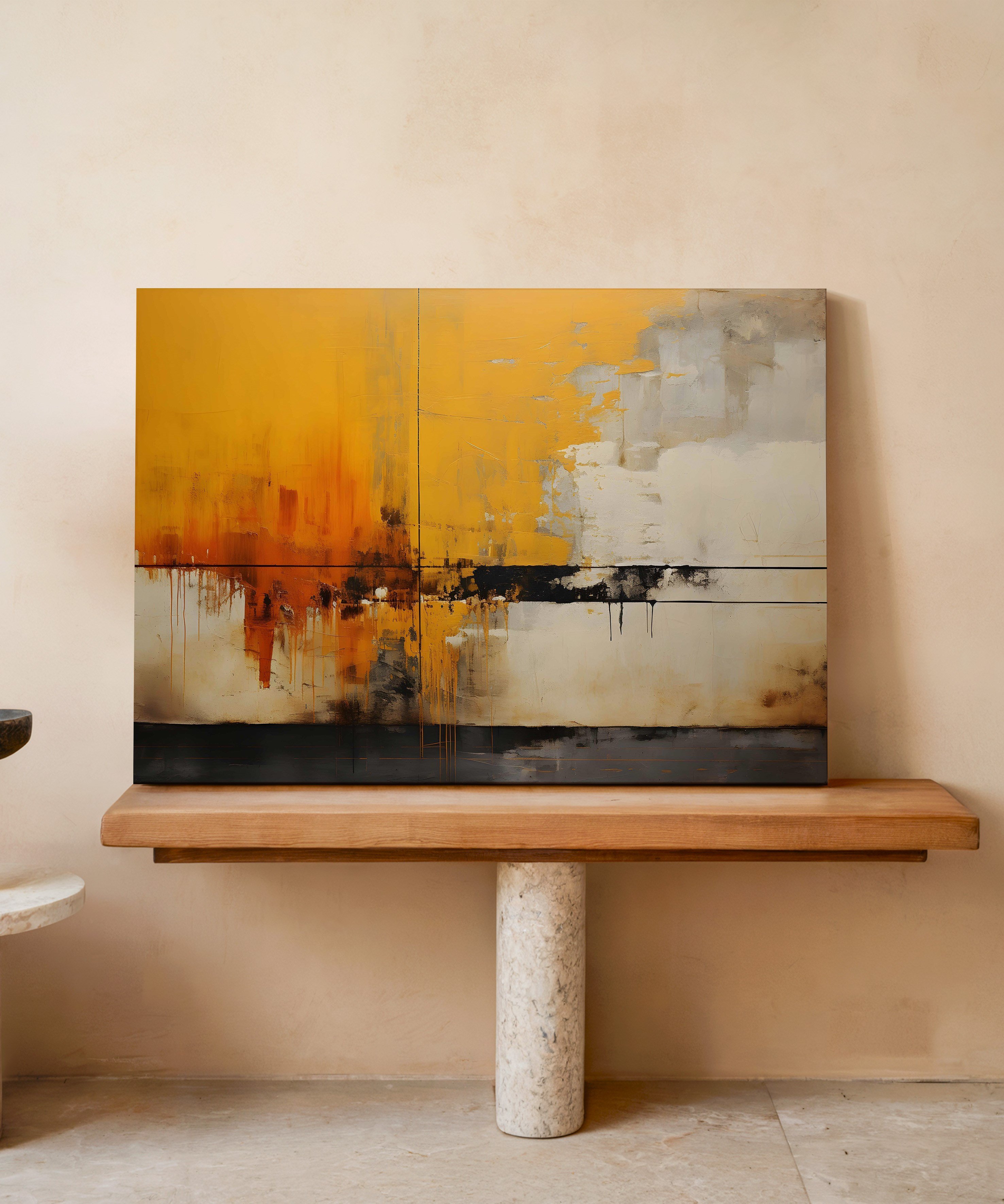 Kesişen Ufuklar | Yağlı Boya Dokulu Canvas Baskı