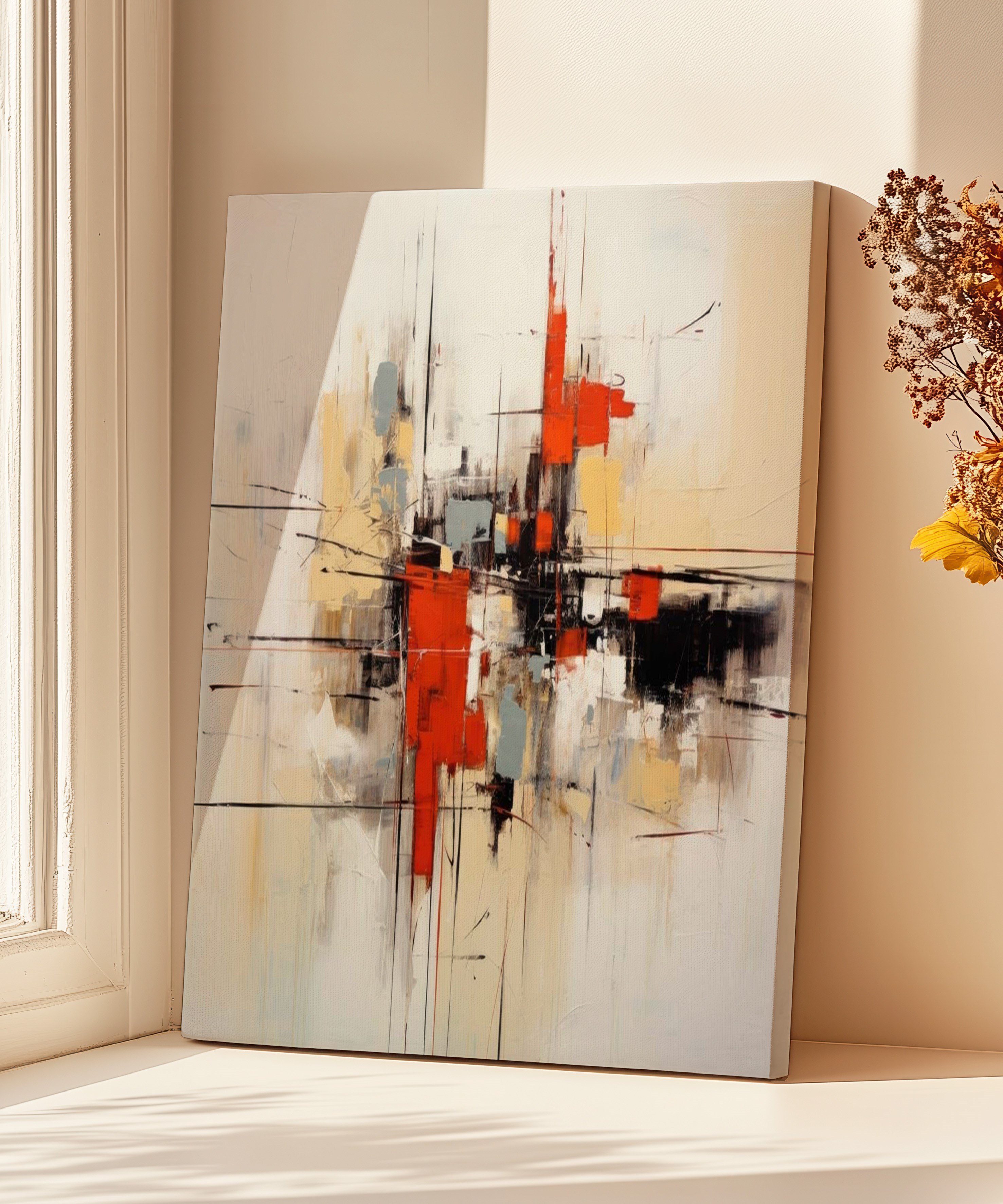 Kesişim Noktası | Yağlı Boya Dokulu Canvas Baskı