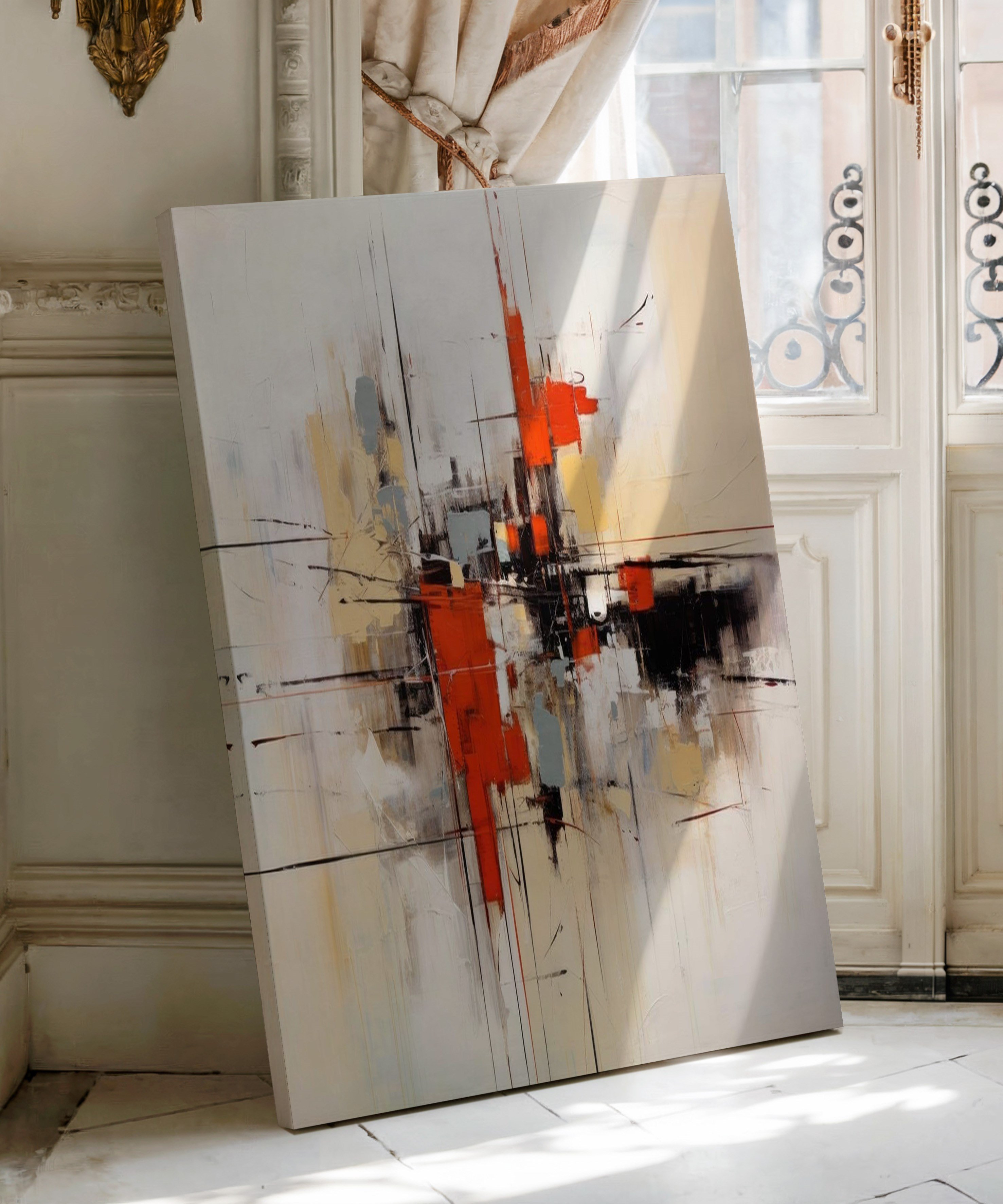 Kesişim Noktası | Yağlı Boya Dokulu Canvas Baskı