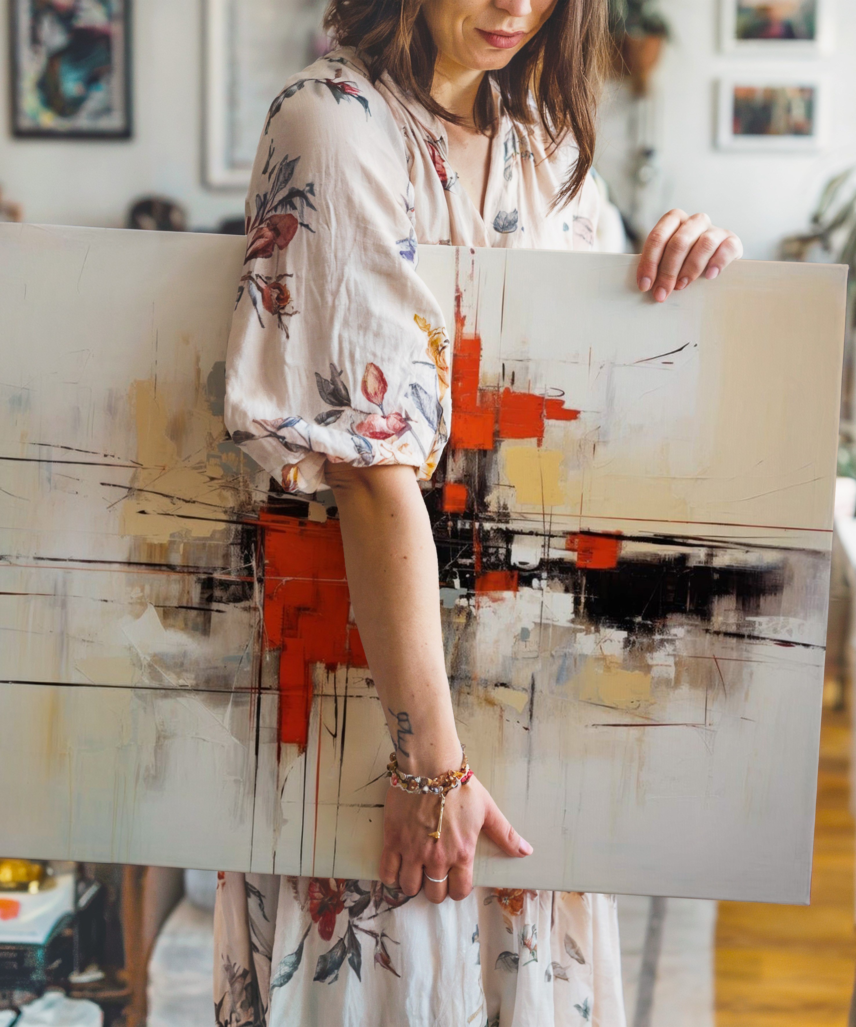 Kesişim Noktası | Yağlı Boya Dokulu Canvas Baskı