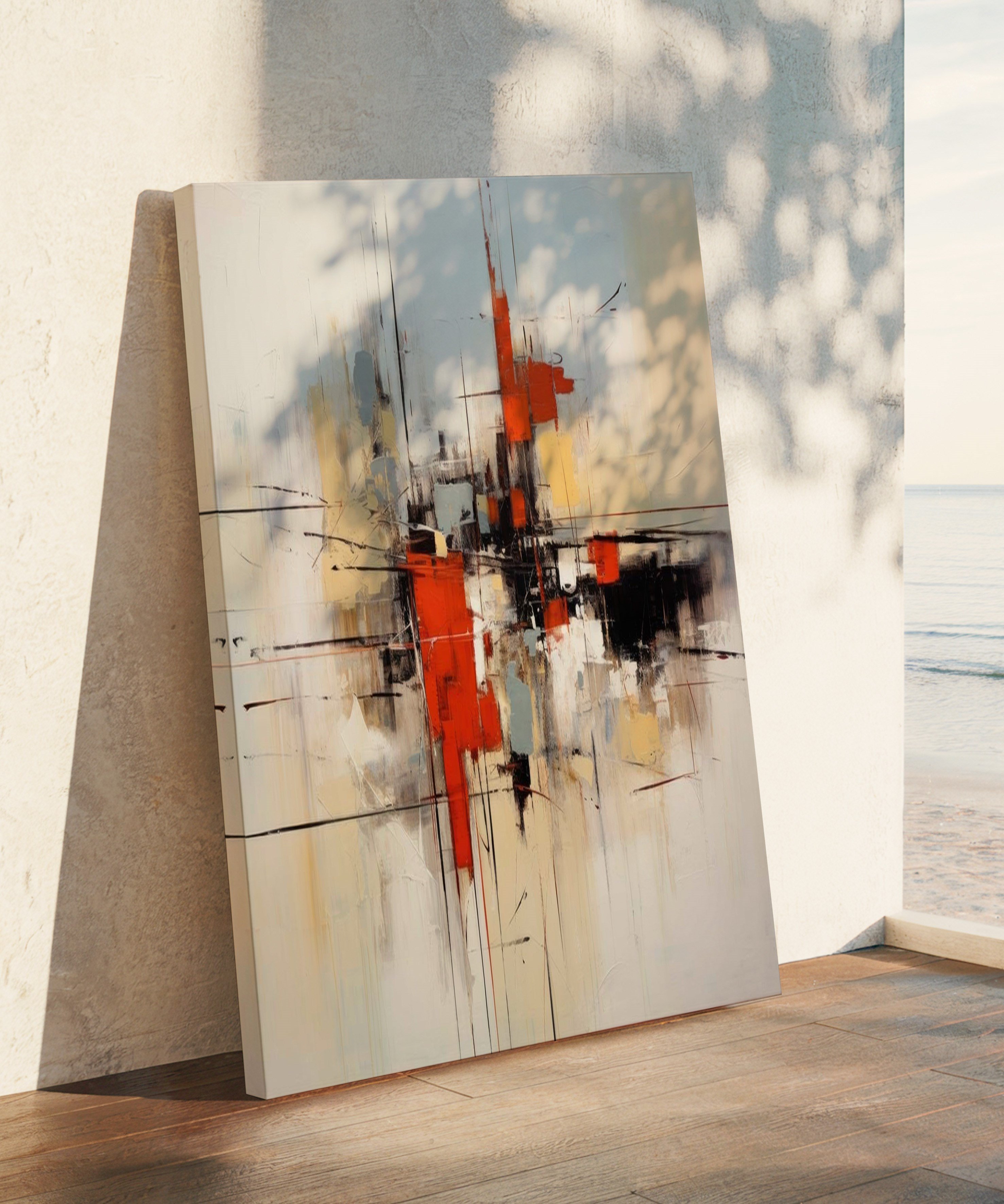 Kesişim Noktası | Yağlı Boya Dokulu Canvas Baskı