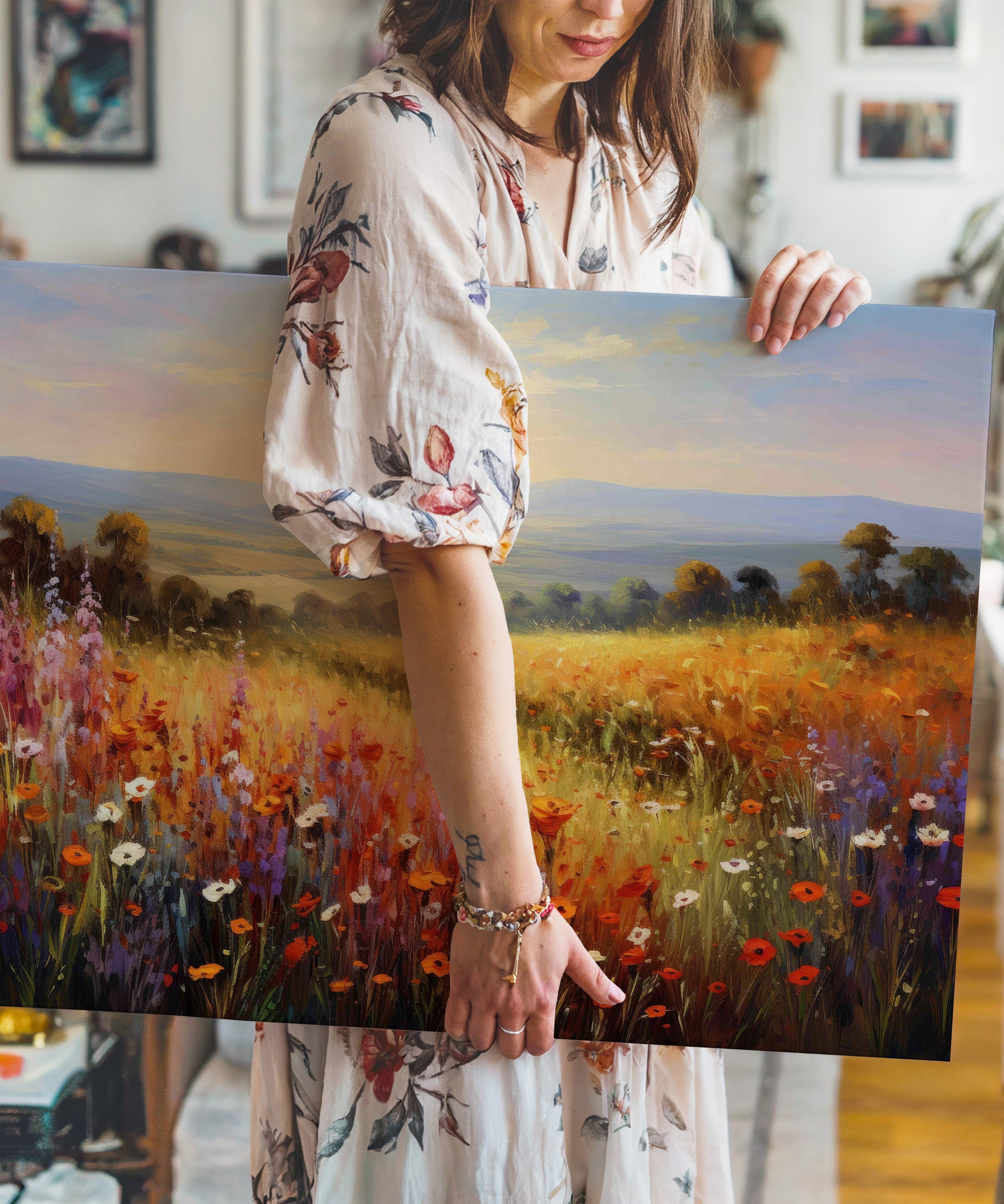 Kırın İlk Nefesi | Yağlı Boya Dokulu Canvas Baskı