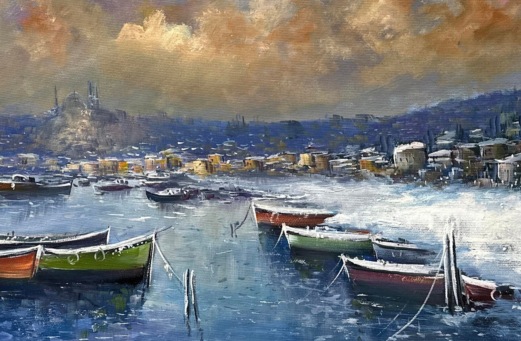 Kız kulesi gün batımı | Yağlı Boya Tablo