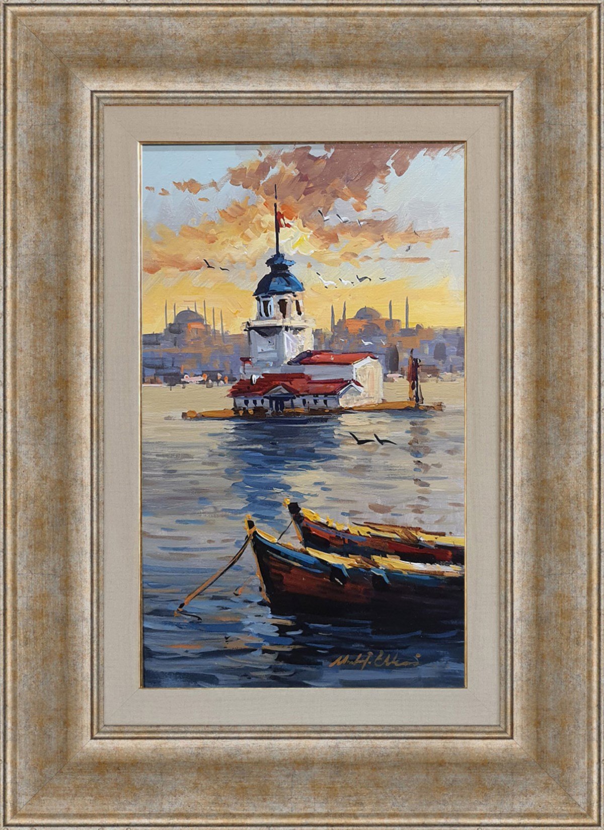 Kız Kulesi | Yağlı Boya TabloKüçük ebat tablolar