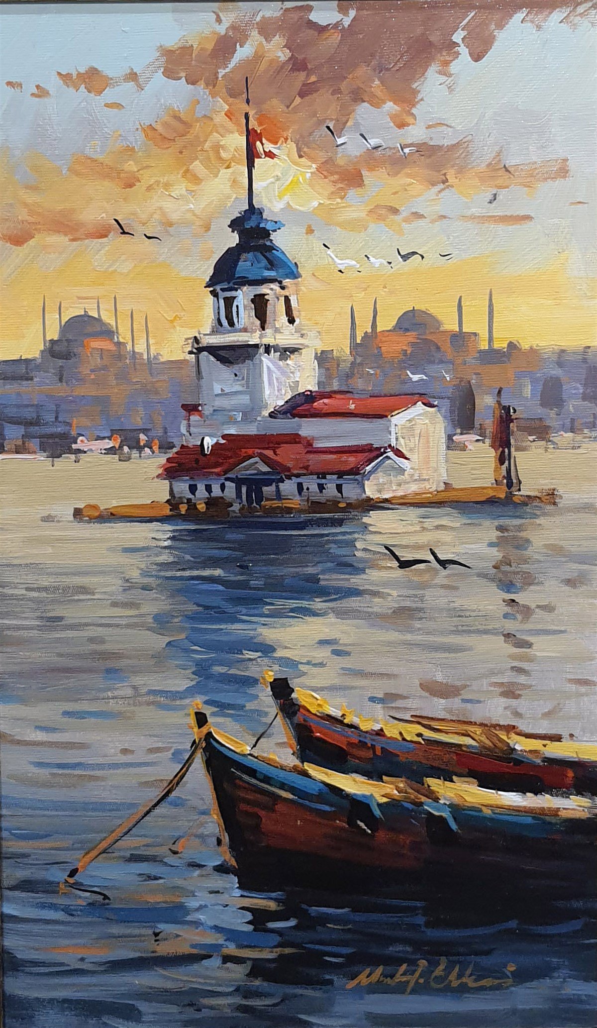 Kız Kulesi | Yağlı Boya TabloKüçük ebat tablolar