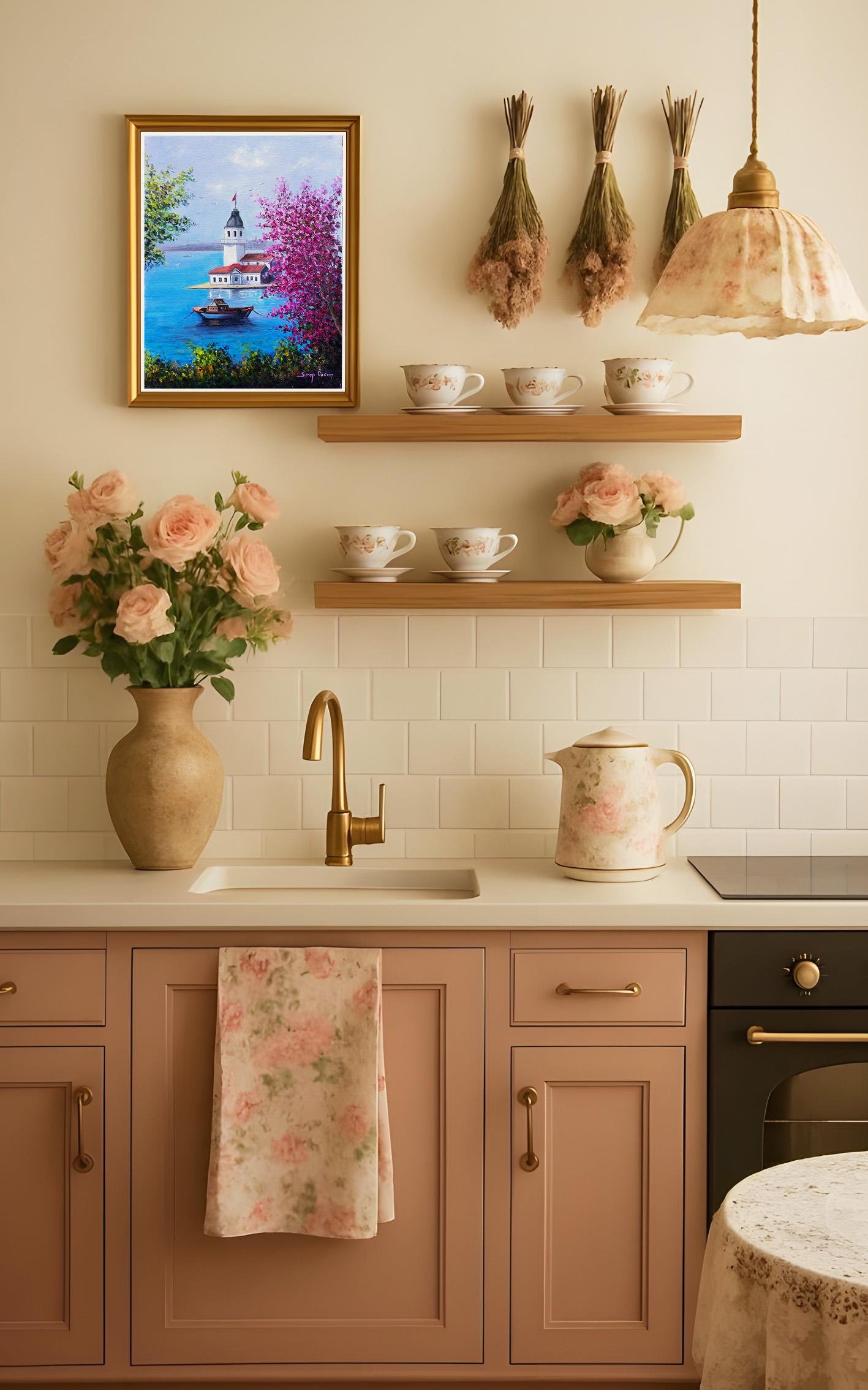 Kız Kulesinde Bahar | Yağlı Boya Tablo