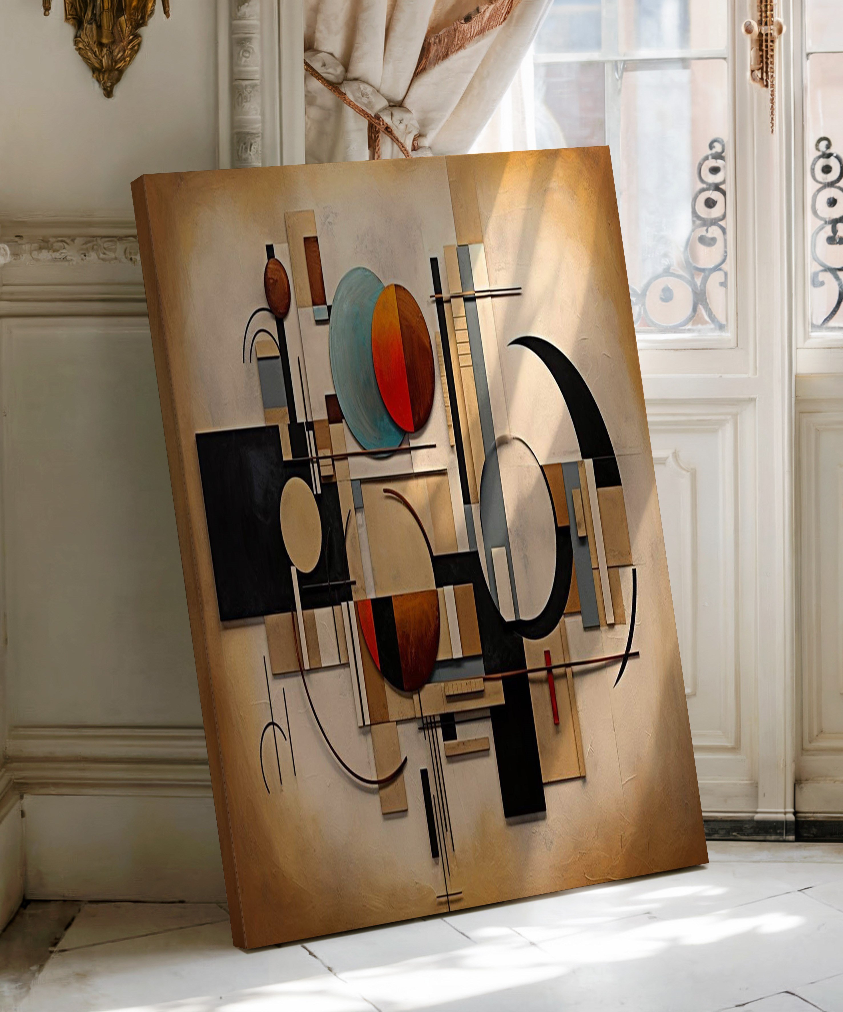 Kızıl Modül | Yağlı Boya Dokulu Canvas Baskı
