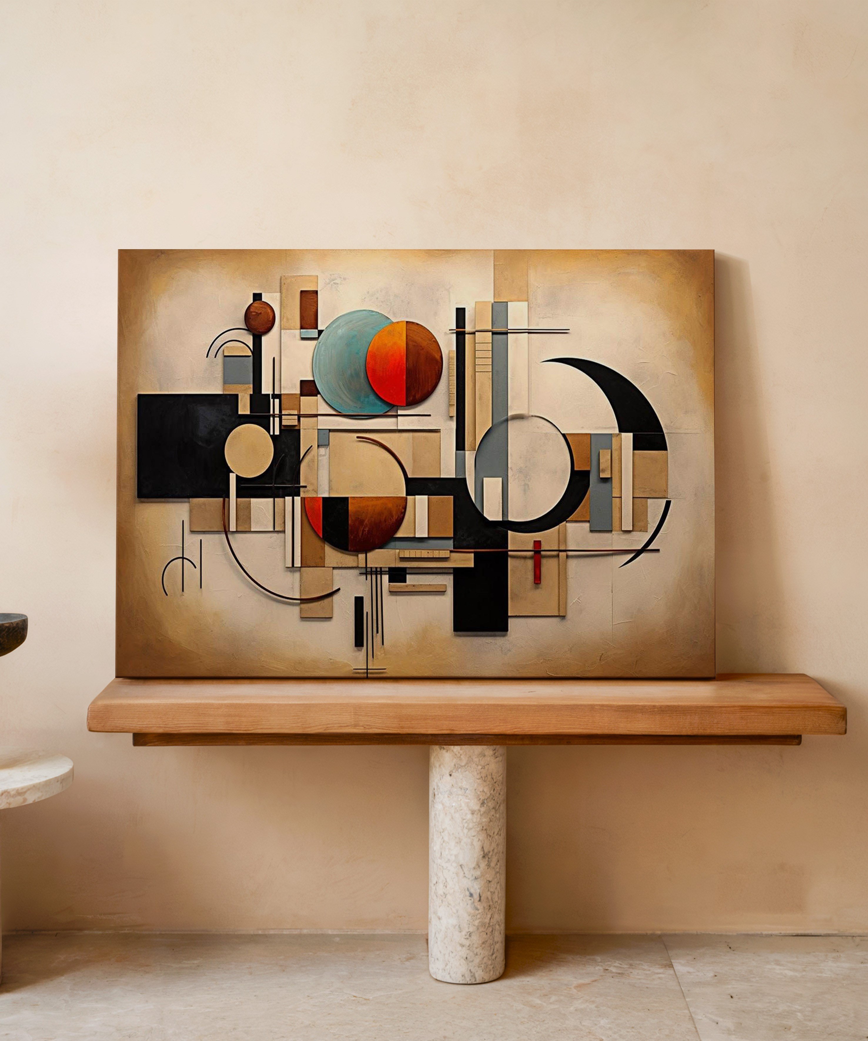 Kızıl Modül | Yağlı Boya Dokulu Canvas Baskı