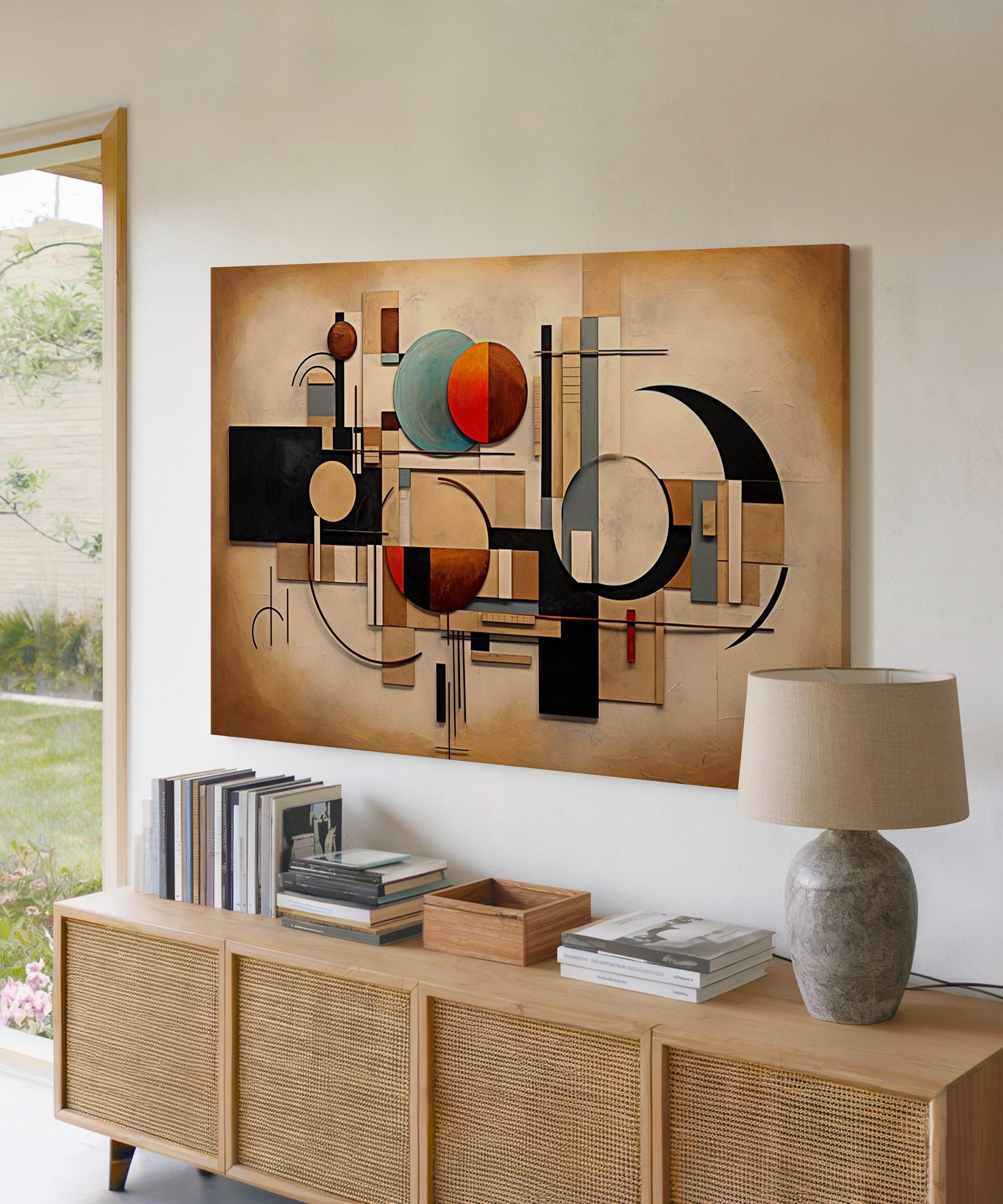 Kızıl Modül | Yağlı Boya Dokulu Canvas Baskı