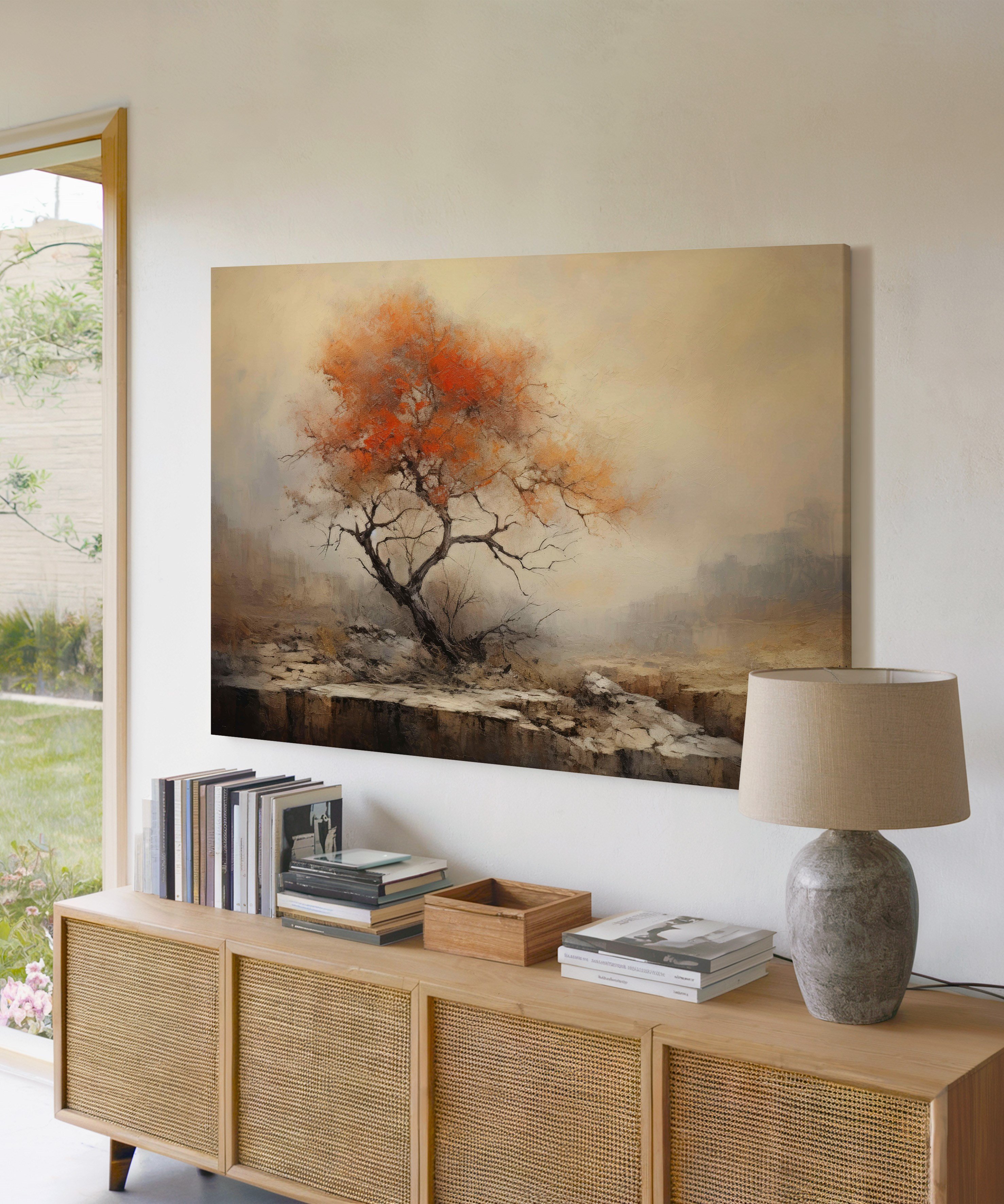 Köklerin Sessizliği | Yağlı Boya Dokulu Canvas Baskı