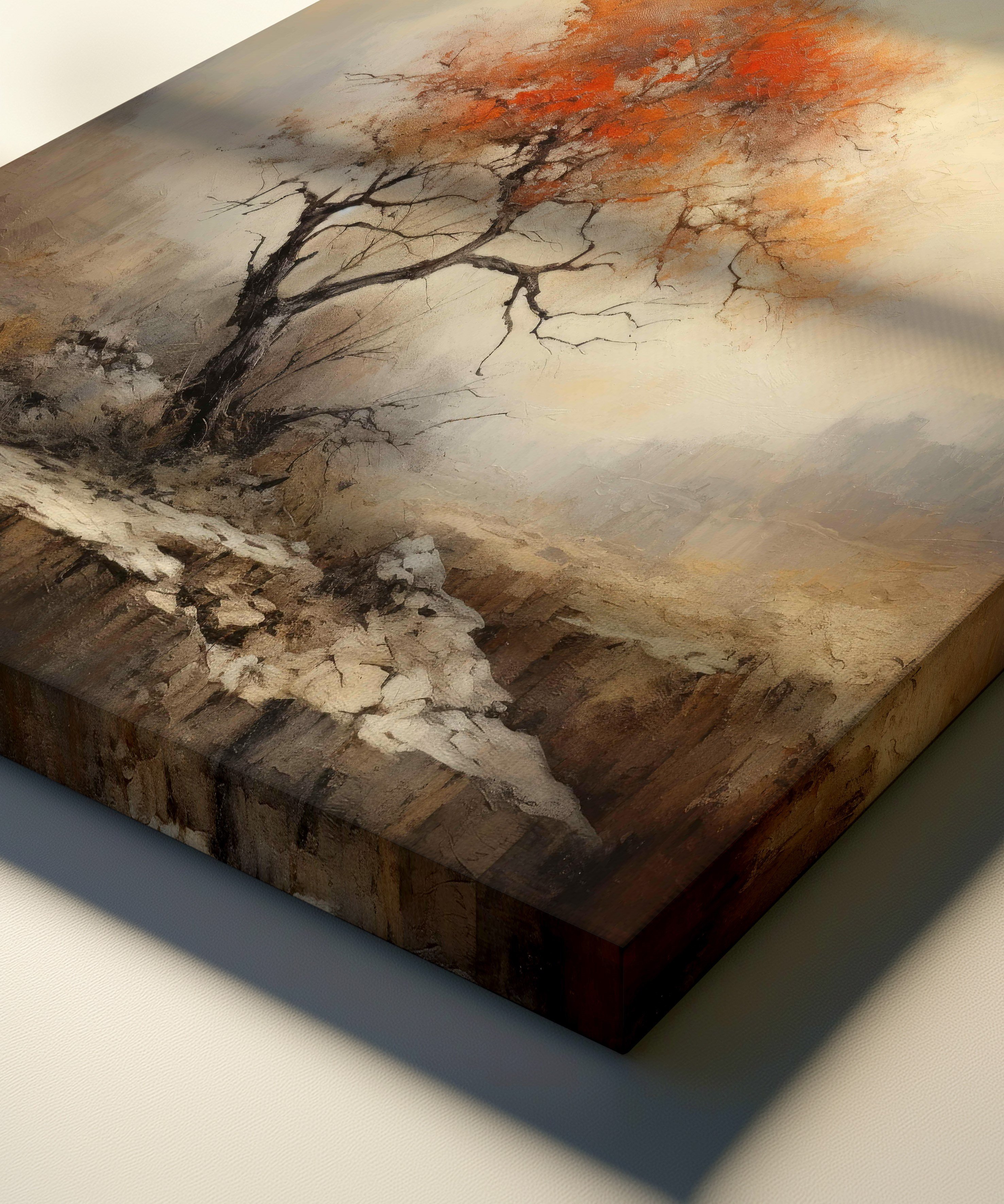 Köklerin Sessizliği | Yağlı Boya Dokulu Canvas Baskı