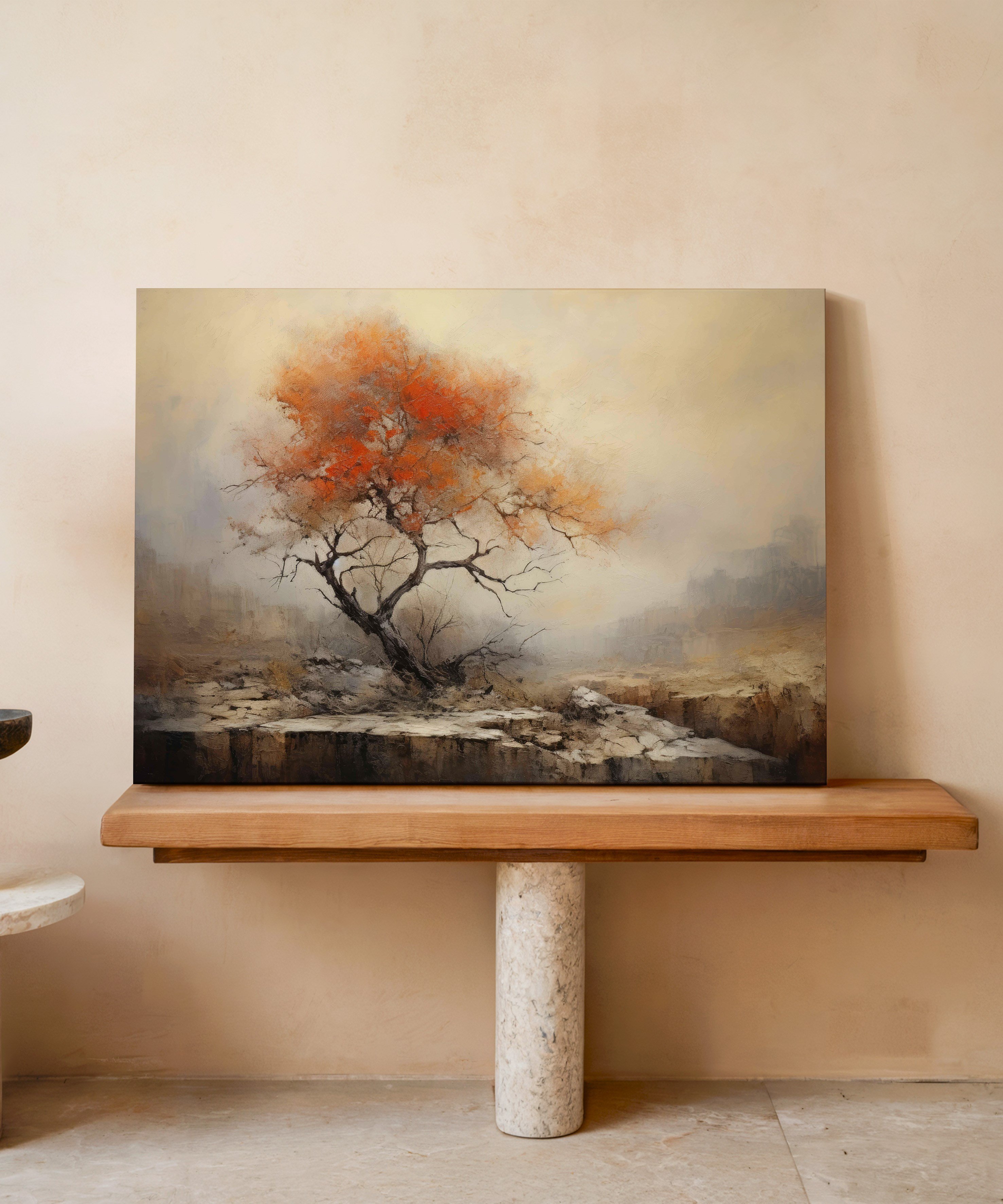 Köklerin Sessizliği | Yağlı Boya Dokulu Canvas Baskı