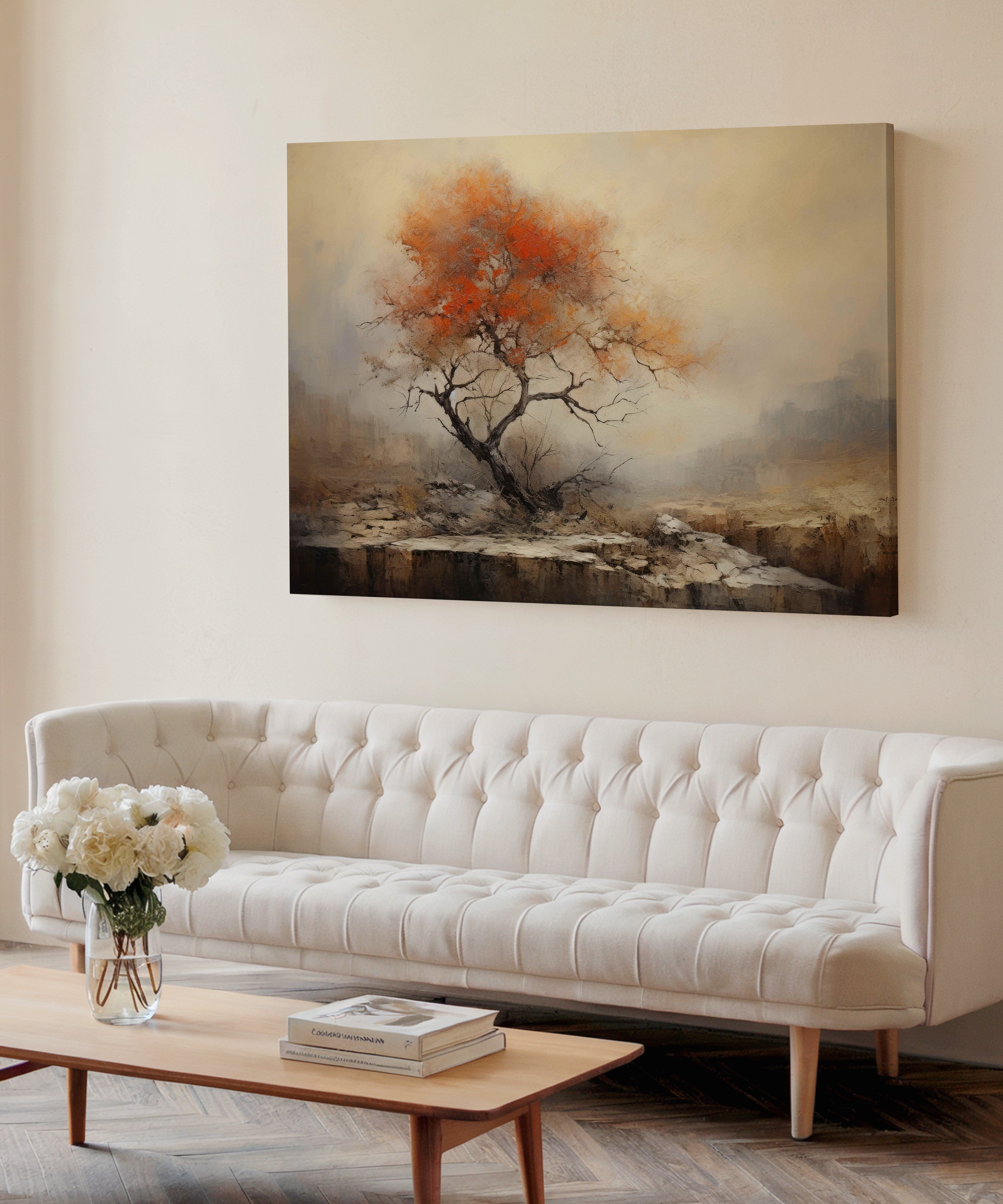 Köklerin Sessizliği | Yağlı Boya Dokulu Canvas Baskı