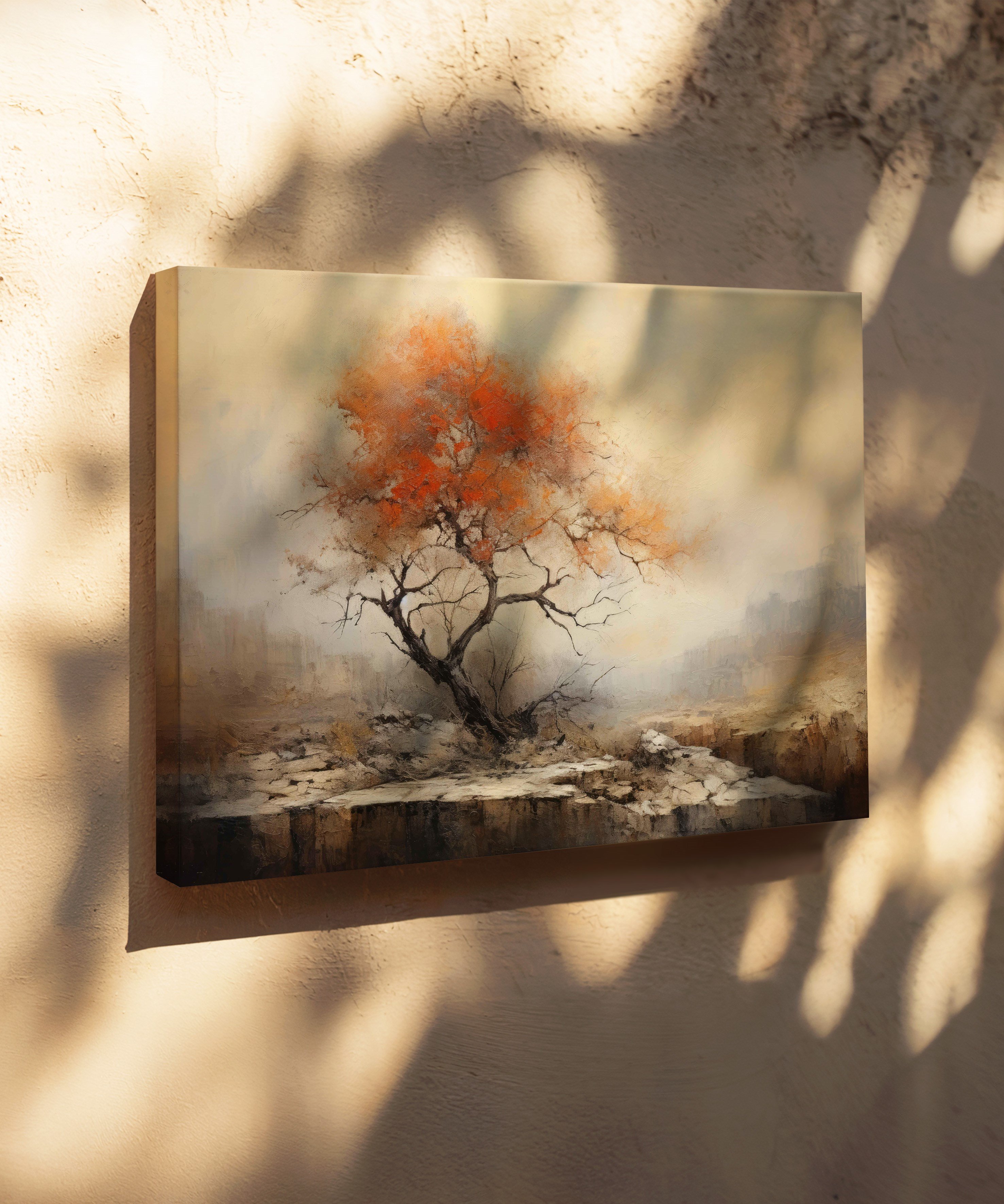 Köklerin Sessizliği | Yağlı Boya Dokulu Canvas Baskı