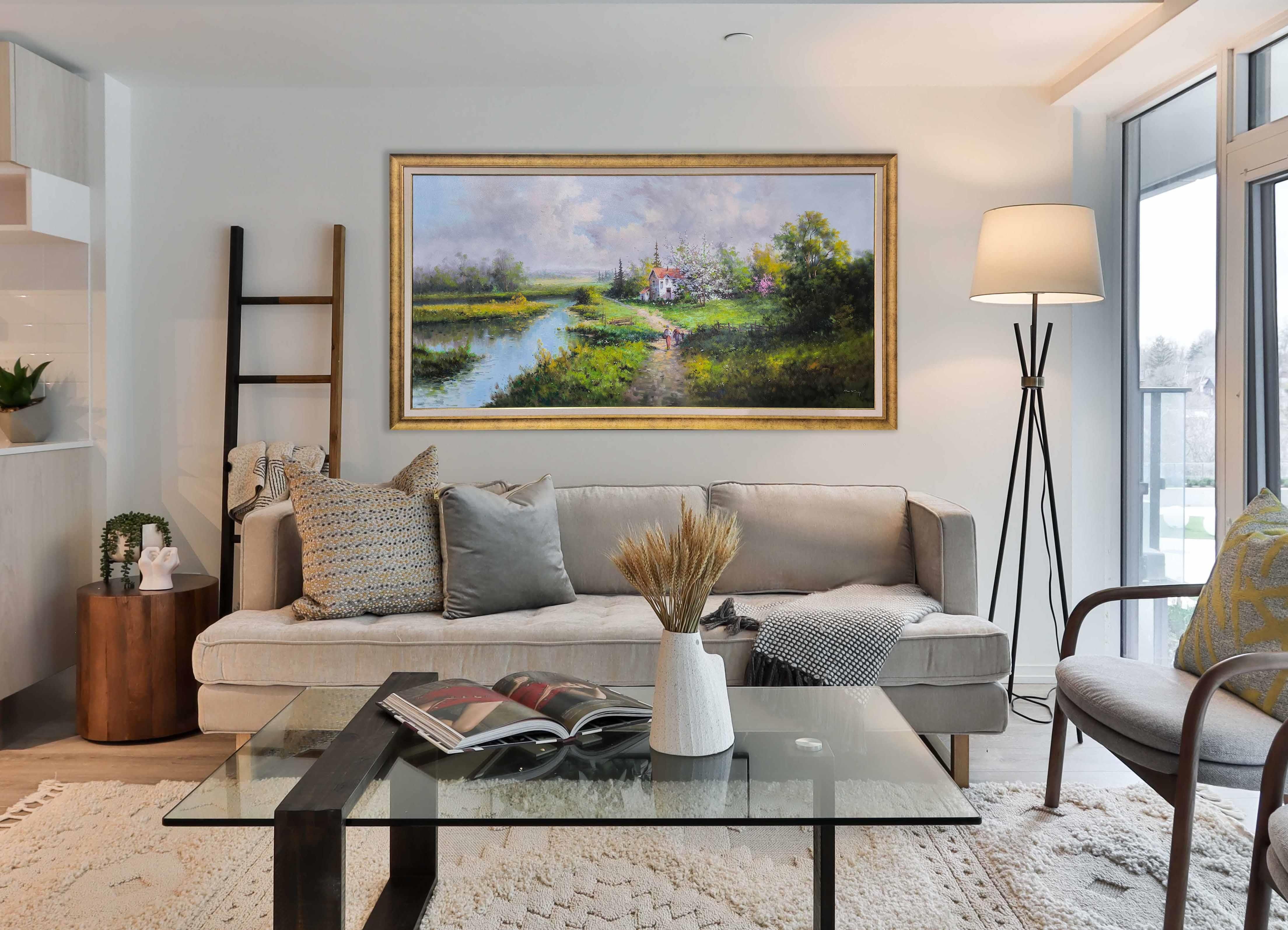 Köy Manzarasıkozaart galeri | El yapımı orjinal yağlı boya tablo satış sitesi