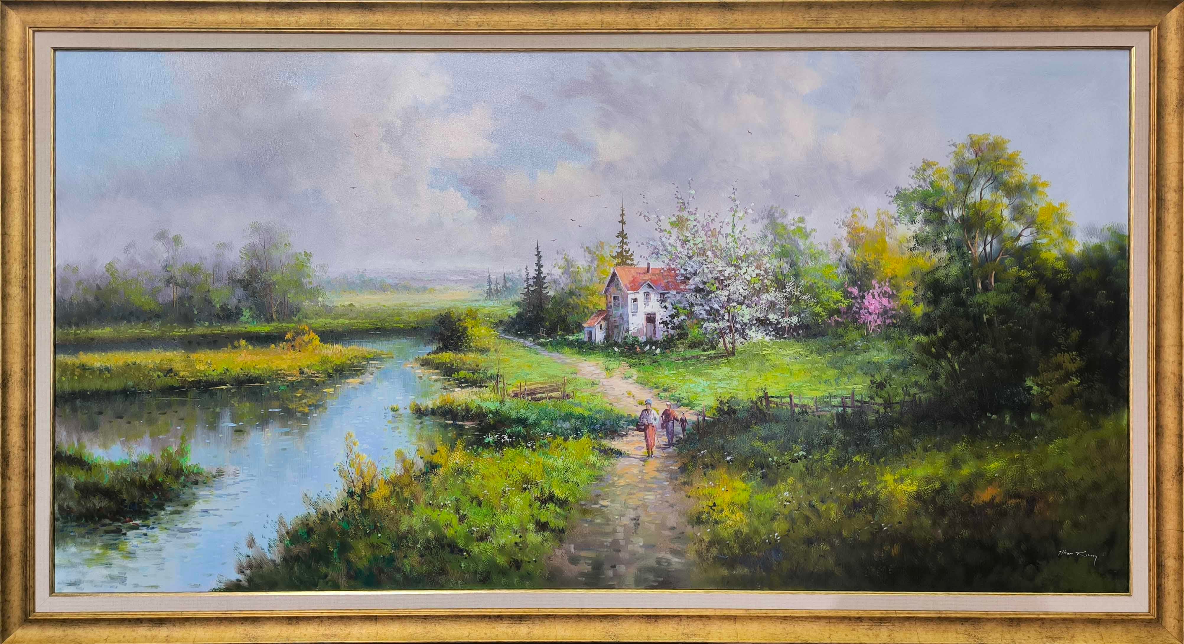 Köy Manzarasıkozaart galeri | El yapımı orjinal yağlı boya tablo satış sitesi