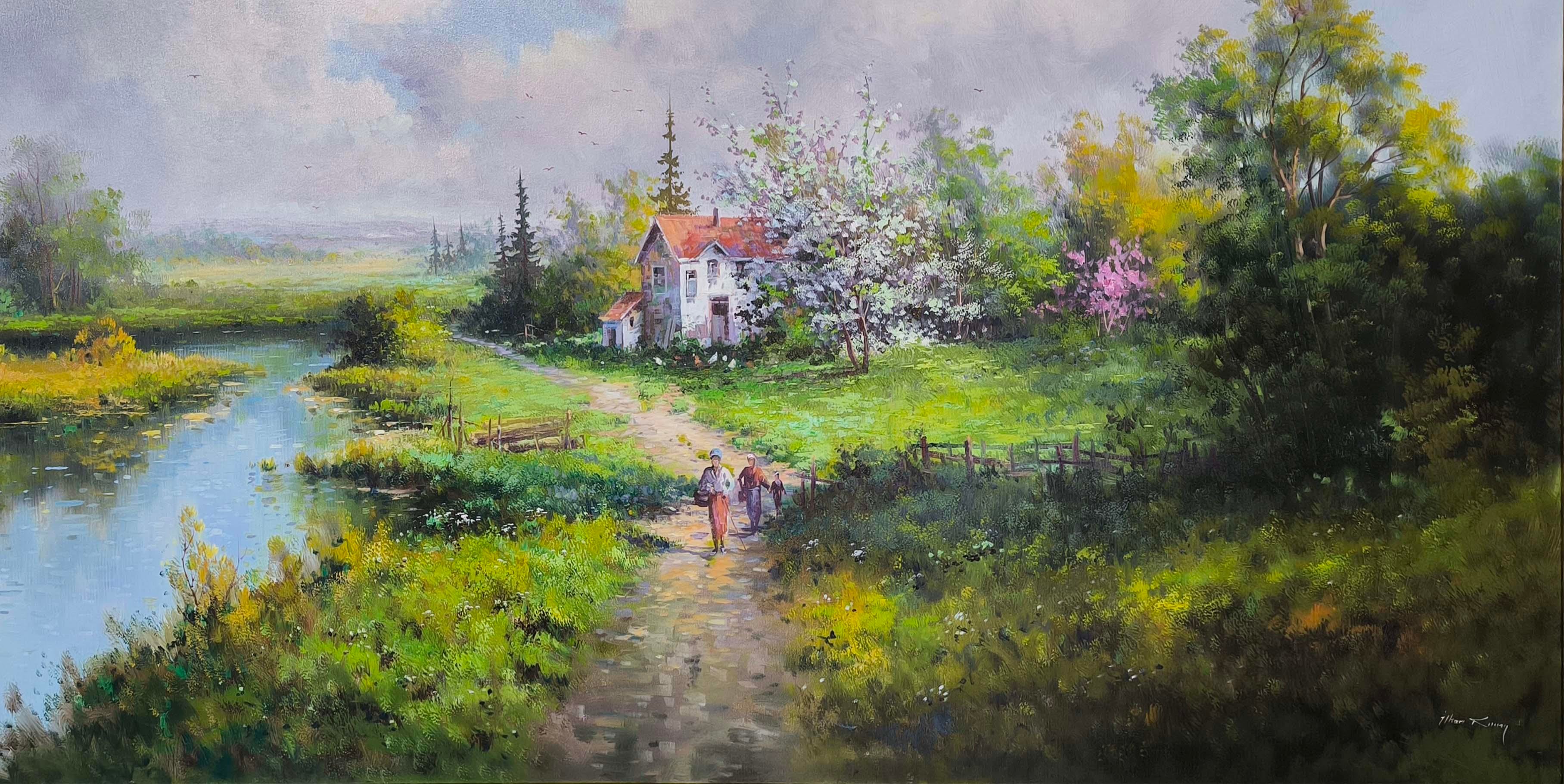 Köy Manzarasıkozaart galeri | El yapımı orjinal yağlı boya tablo satış sitesi