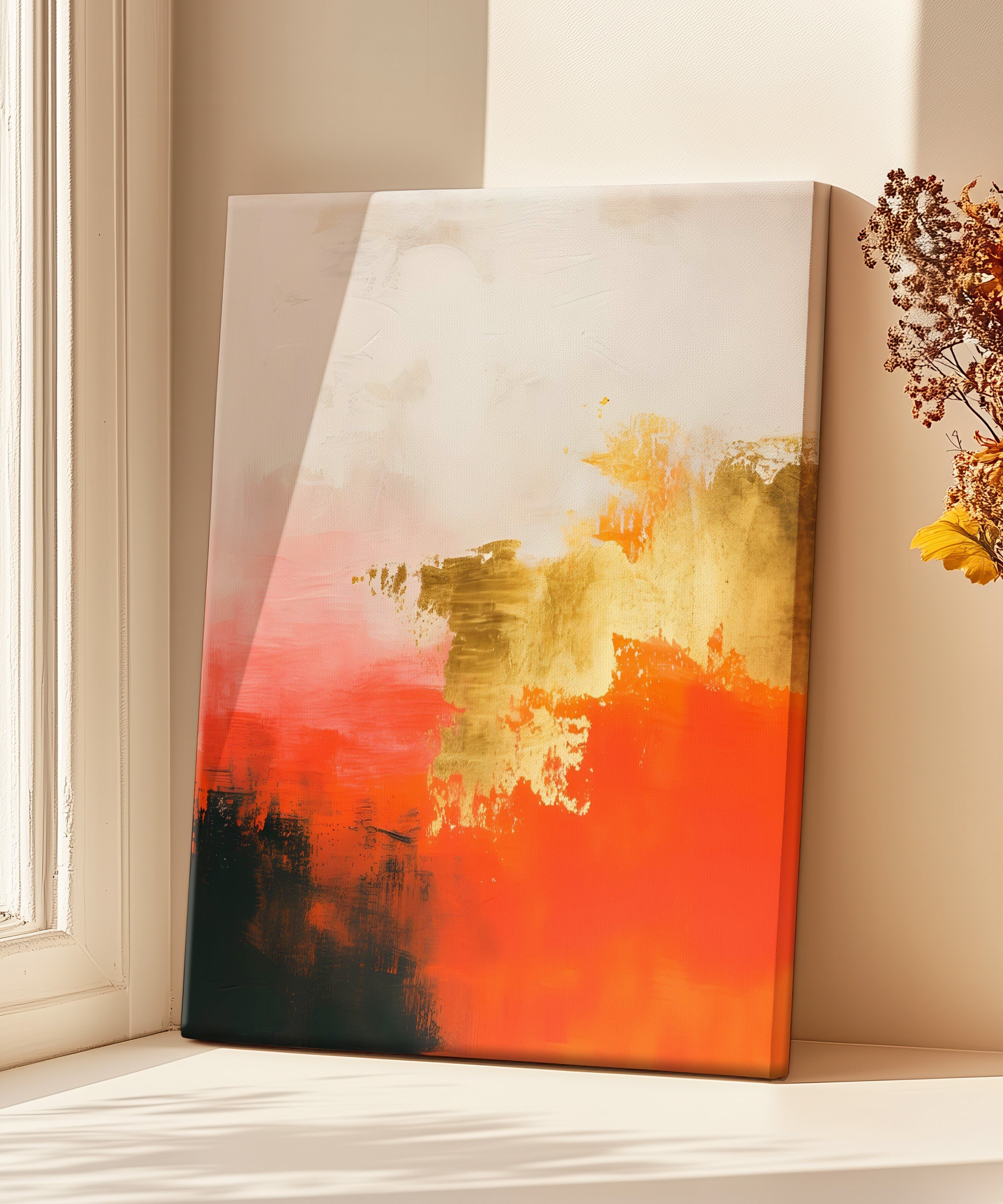 Köz Ufku | Yağlı Boya Dokulu Canvas Baskı